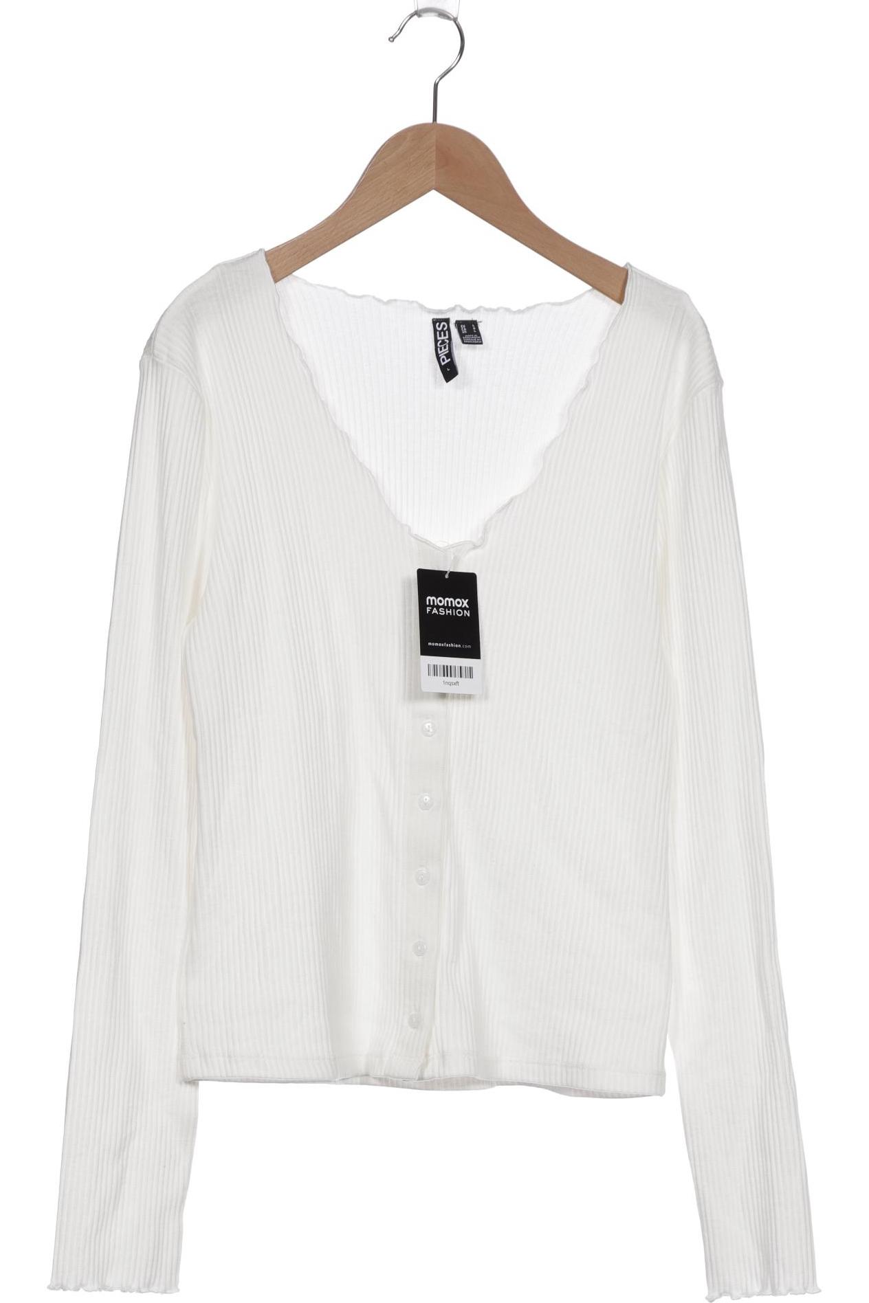 

pieces Damen Strickjacke, weiß
