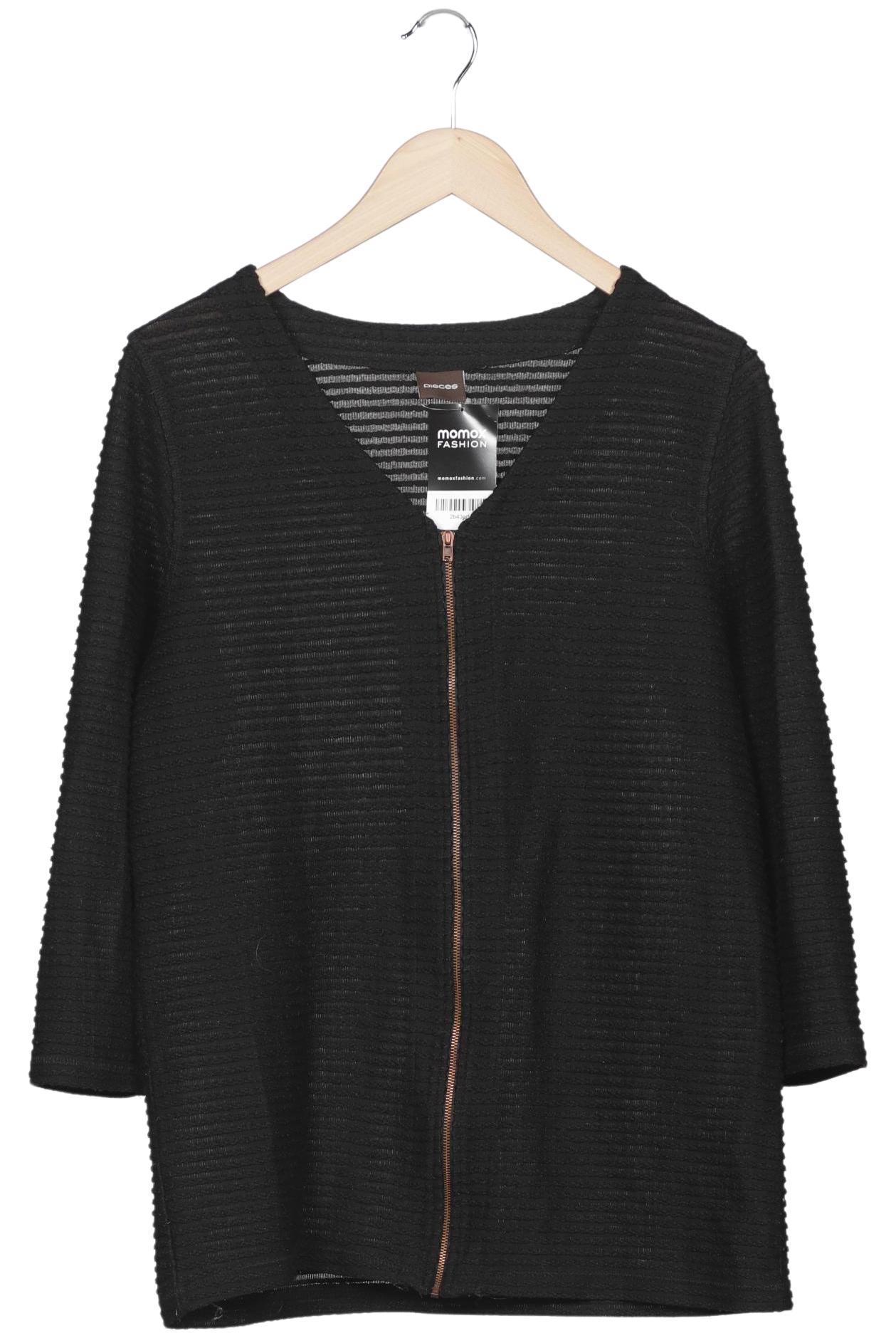 

pieces Damen Strickjacke, schwarz, Gr. 36