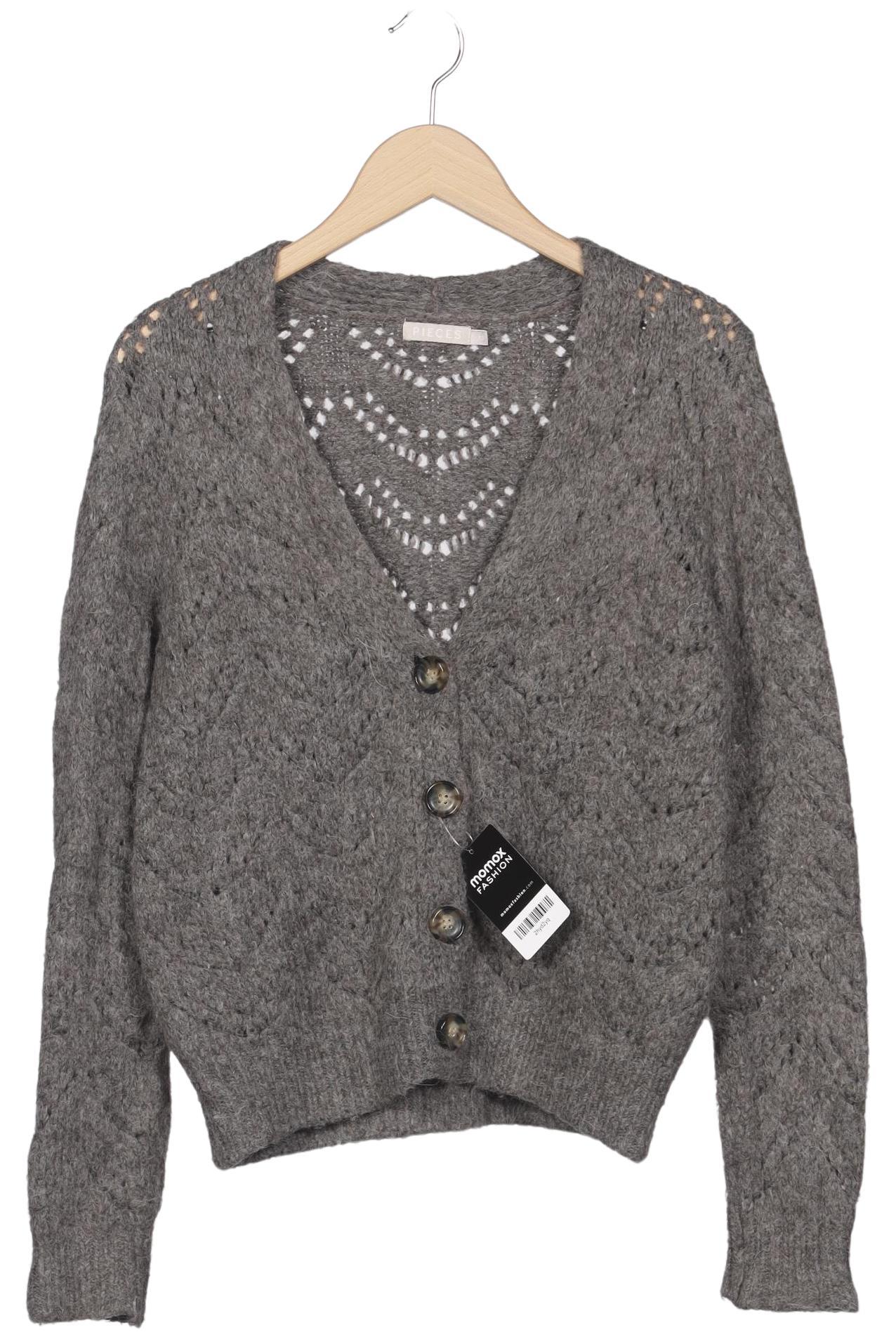 

pieces Damen Strickjacke, grau, Gr. 34