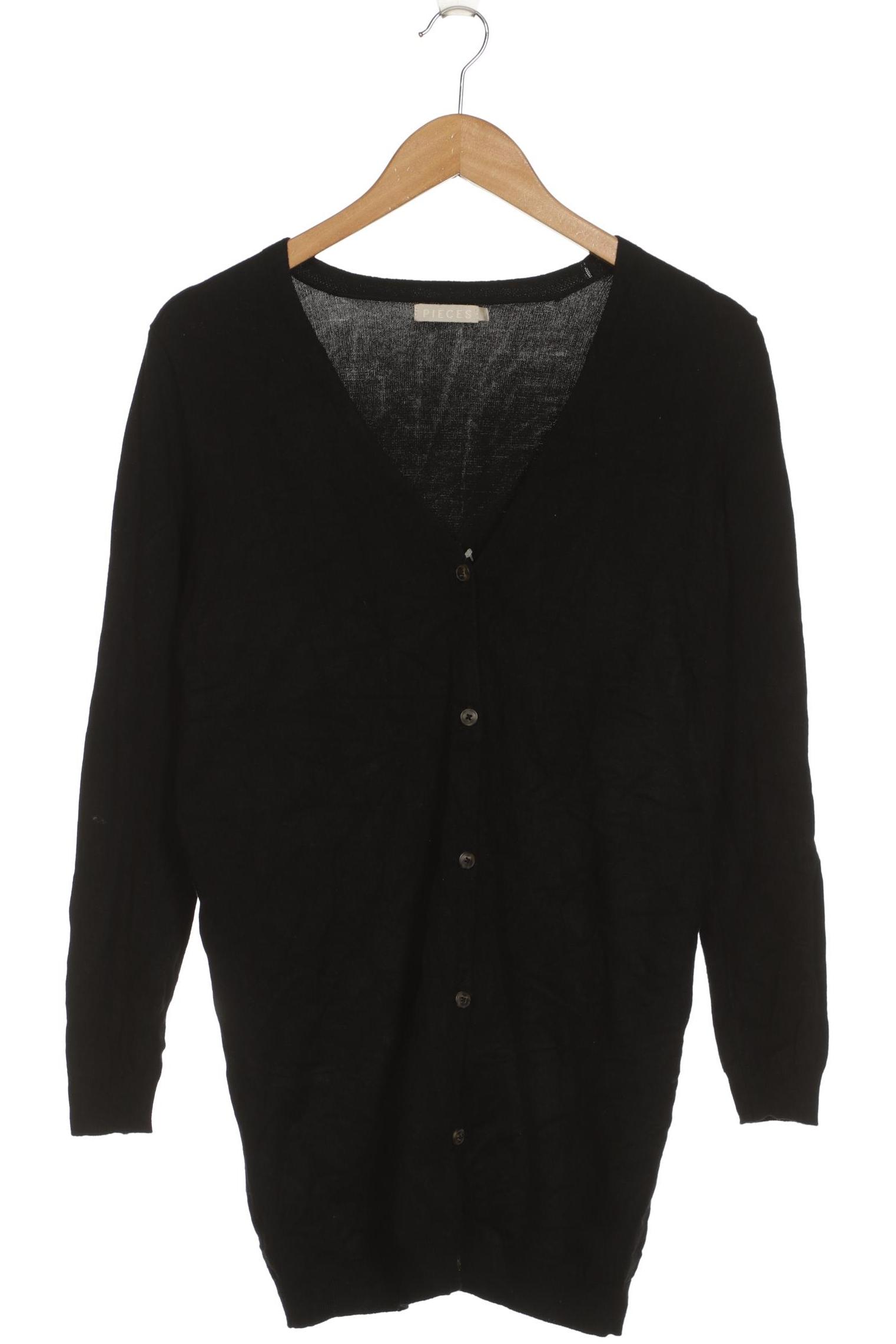 

pieces Damen Strickjacke, schwarz, Gr. 34