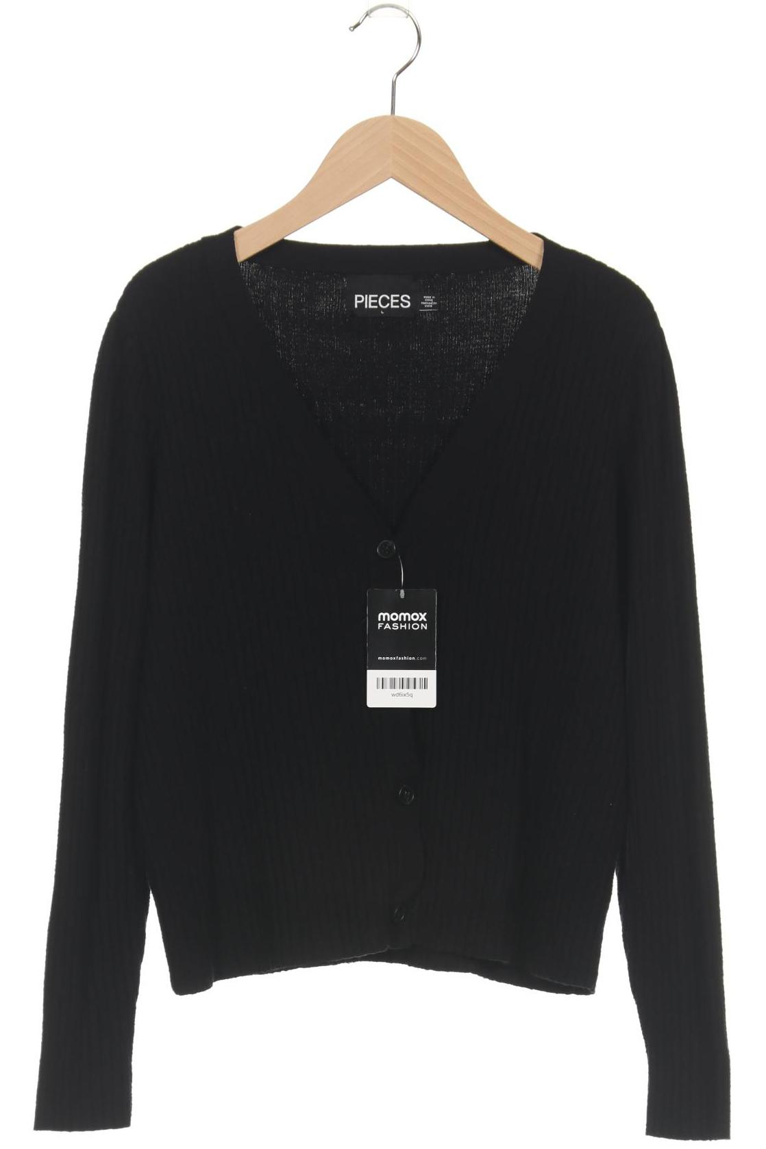 

pieces Damen Strickjacke, schwarz, Gr. 42