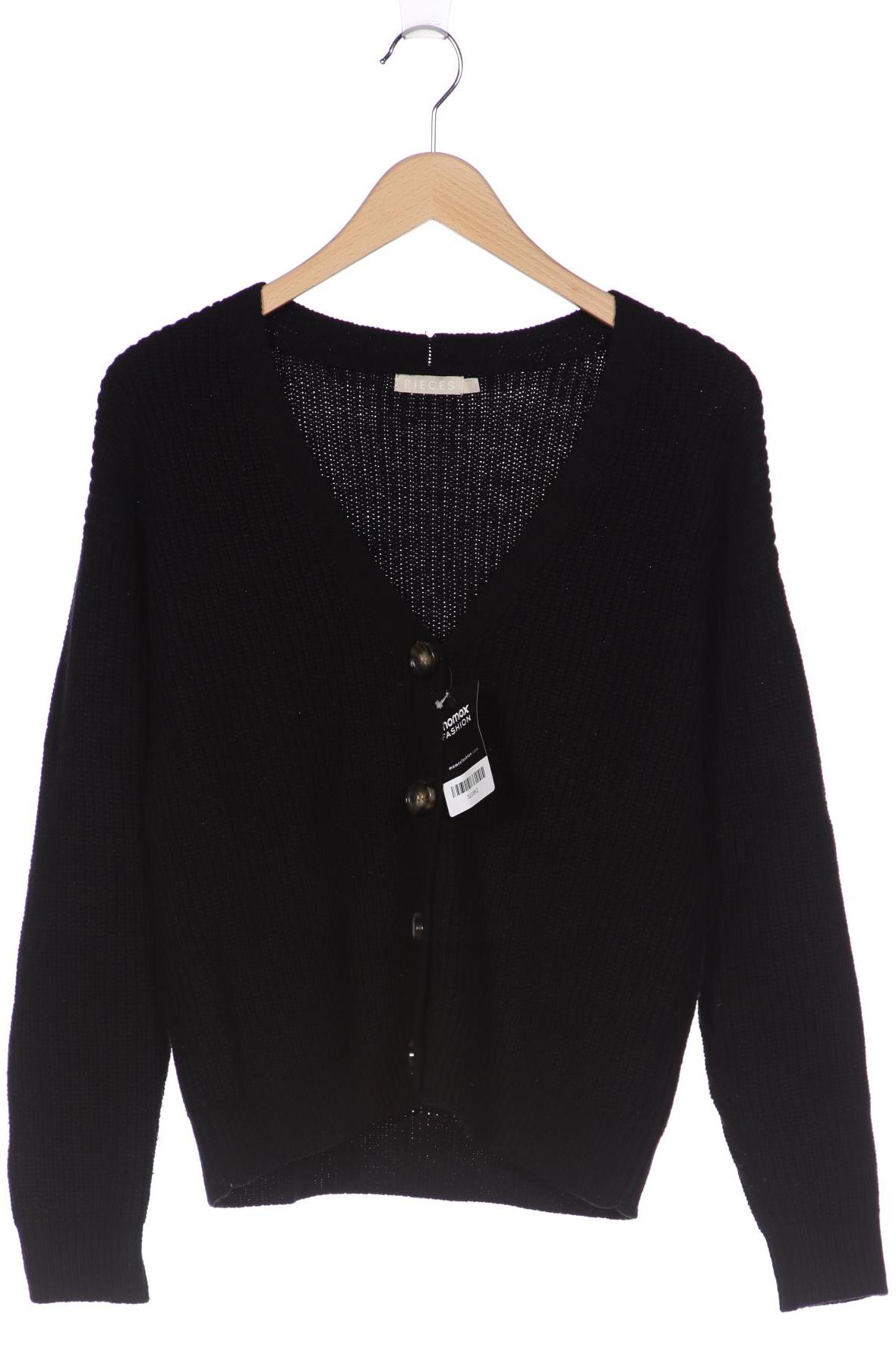 

pieces Damen Strickjacke, schwarz, Gr. 36