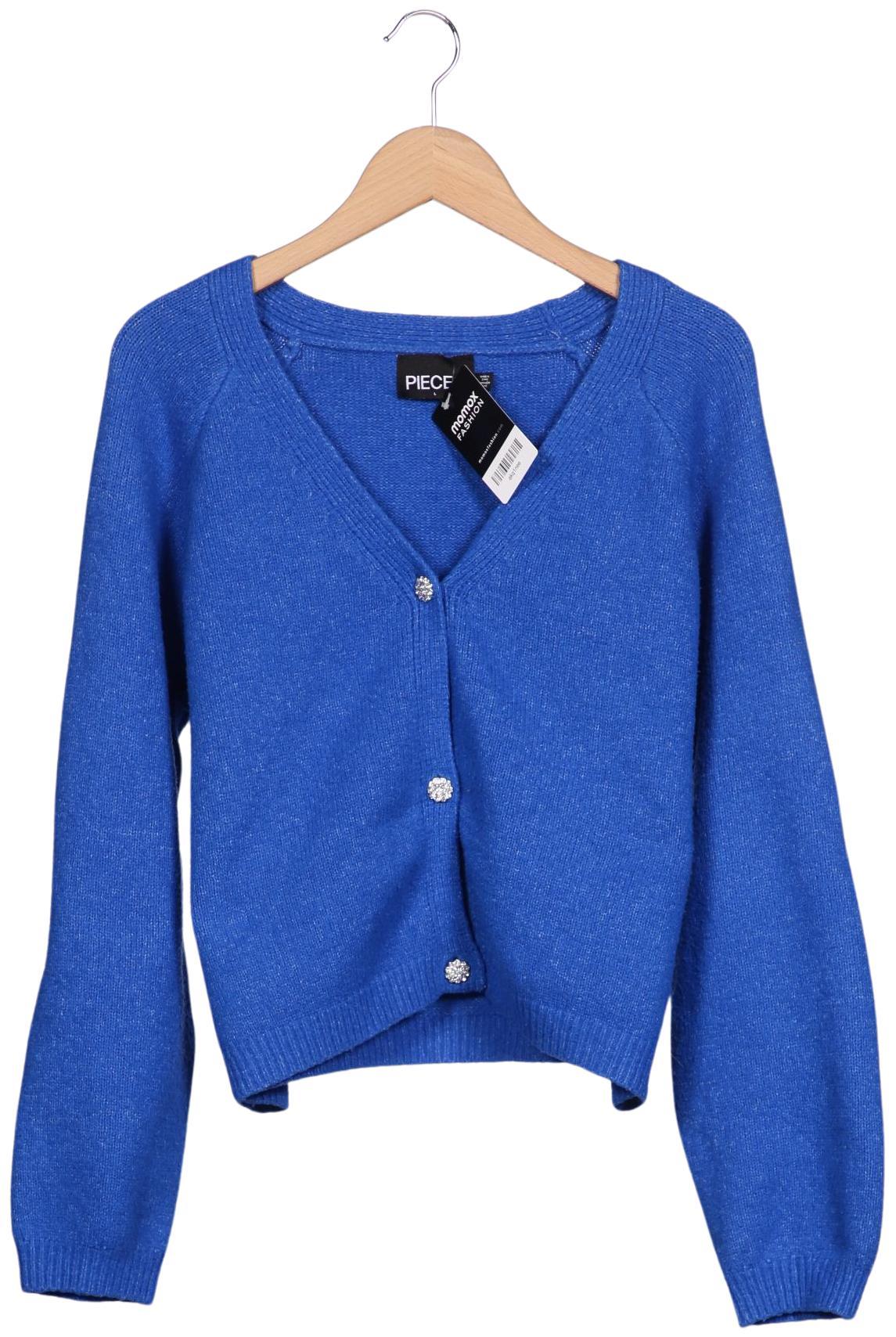 

pieces Damen Strickjacke, blau, Gr. 42