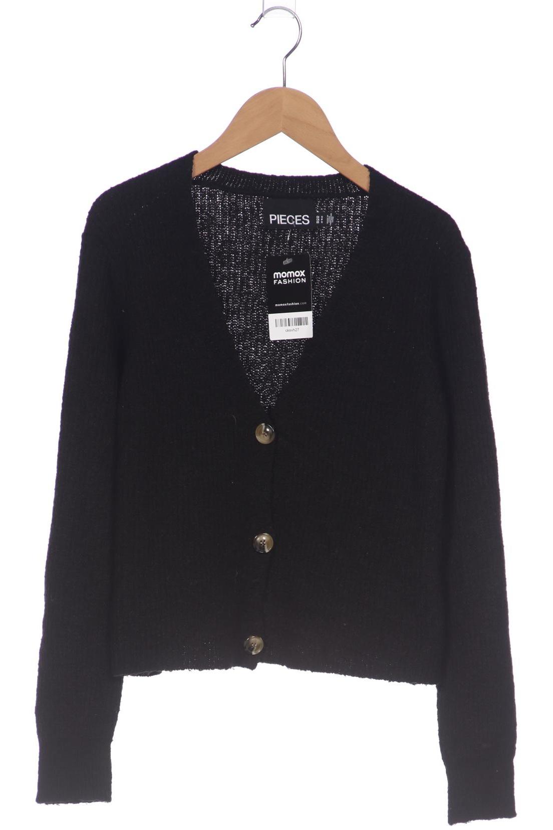 

pieces Damen Strickjacke, schwarz, Gr. 36