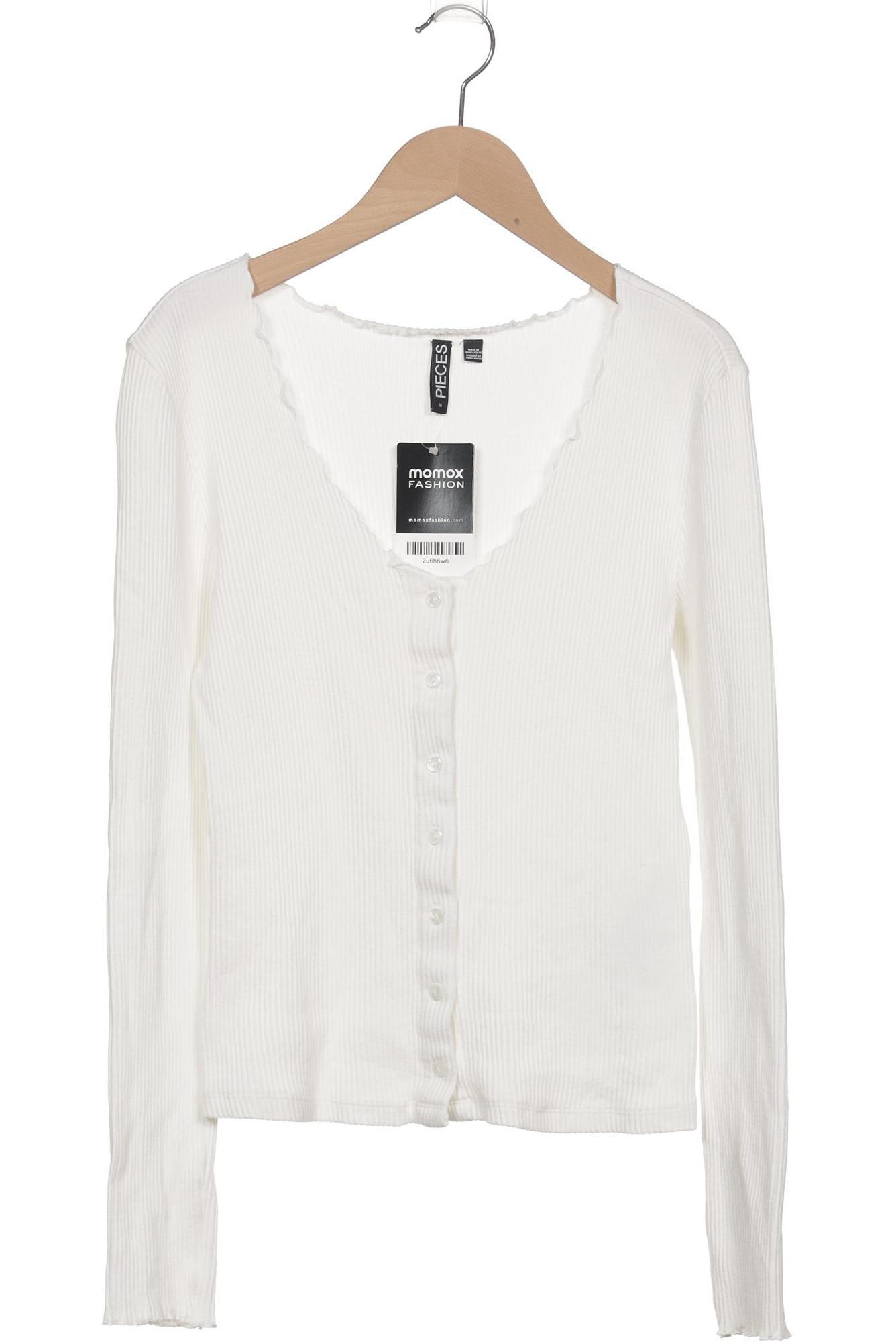 

pieces Damen Strickjacke, weiß, Gr. 38