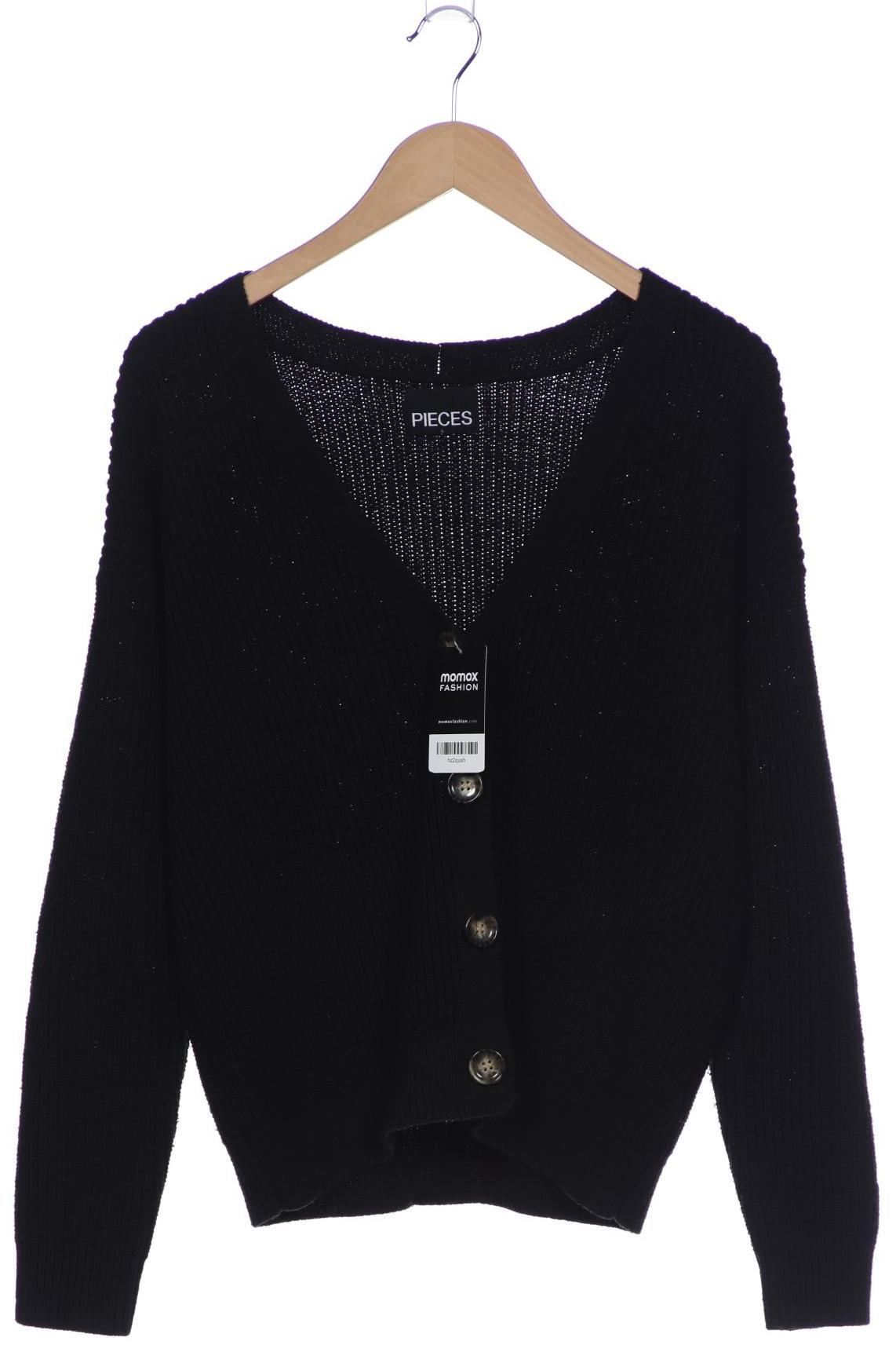 

pieces Damen Strickjacke, schwarz, Gr. 42