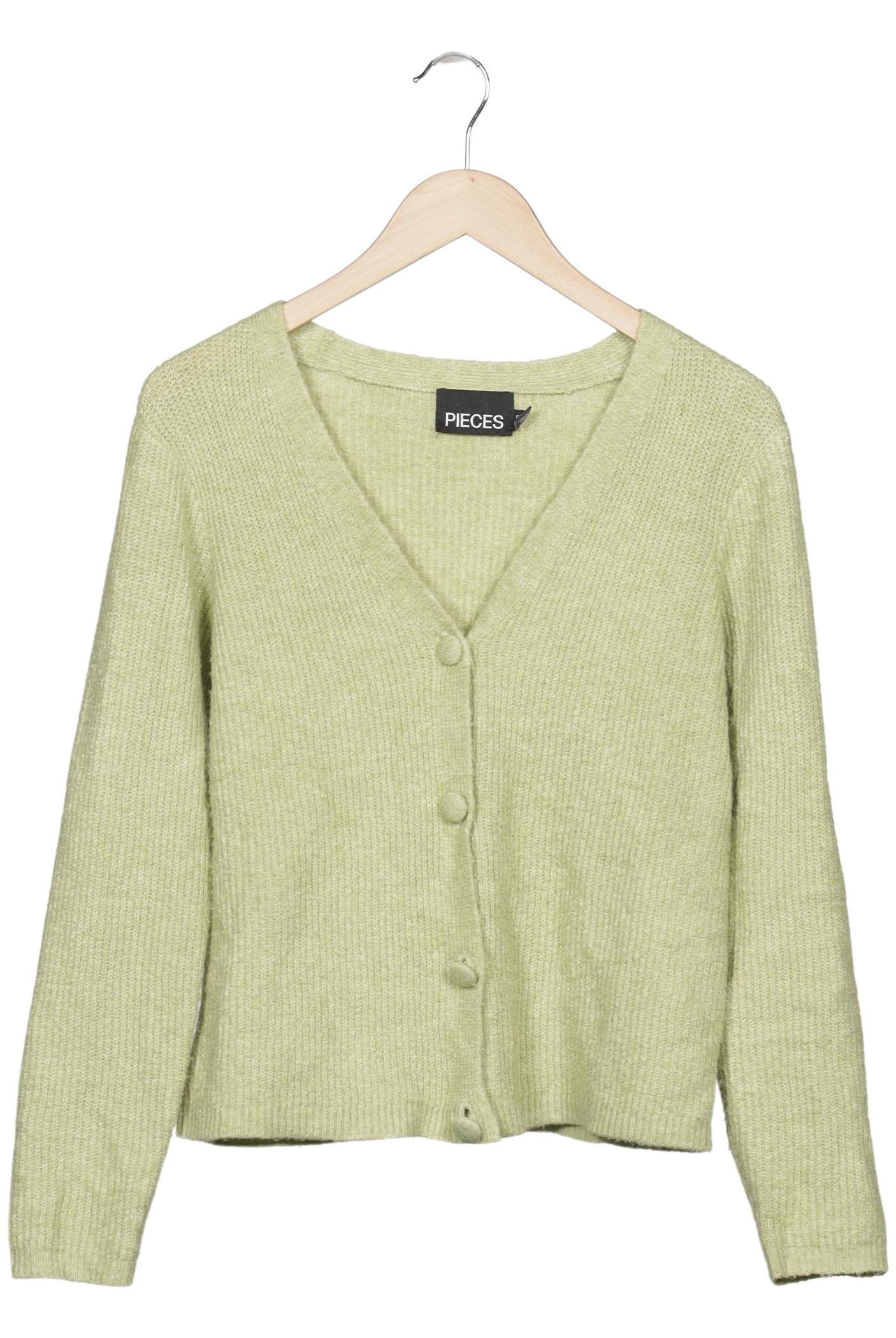 

pieces Damen Strickjacke, hellgrün, Gr. 36