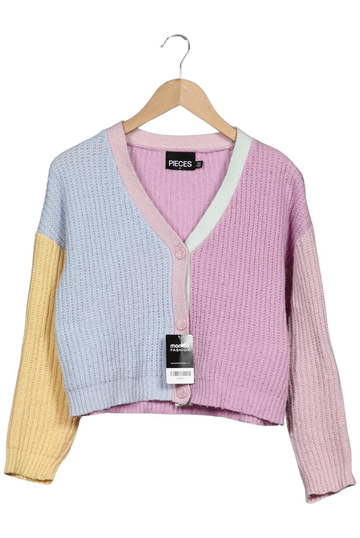 

pieces Damen Strickjacke, mehrfarbig, Gr. 34