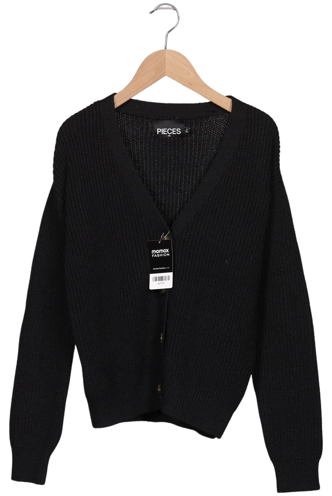 

pieces Damen Strickjacke, schwarz, Gr. 34