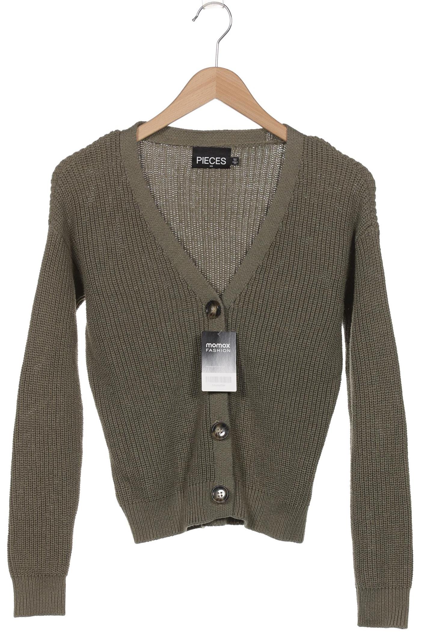 

pieces Damen Strickjacke, grün, Gr. 34