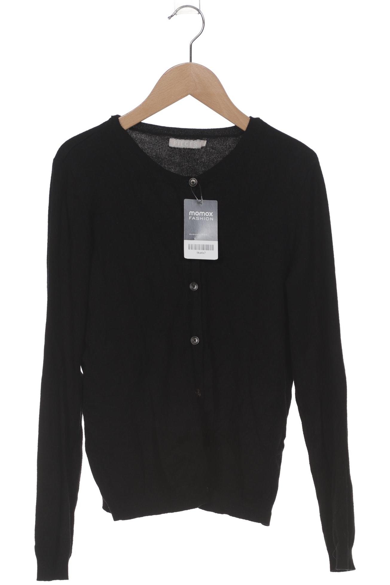 

pieces Damen Strickjacke, schwarz, Gr. 38