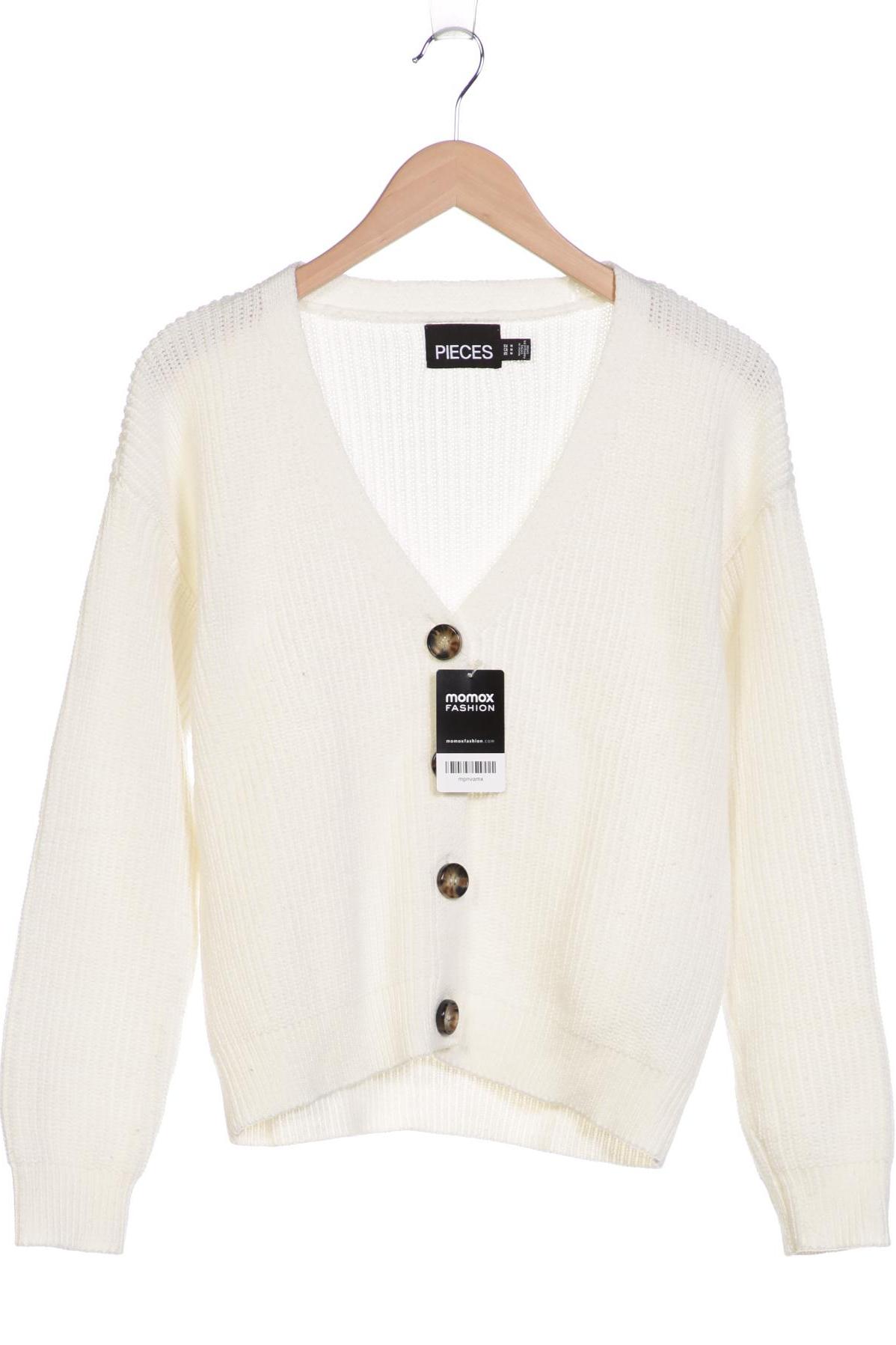 

pieces Damen Strickjacke, weiß, Gr. 38