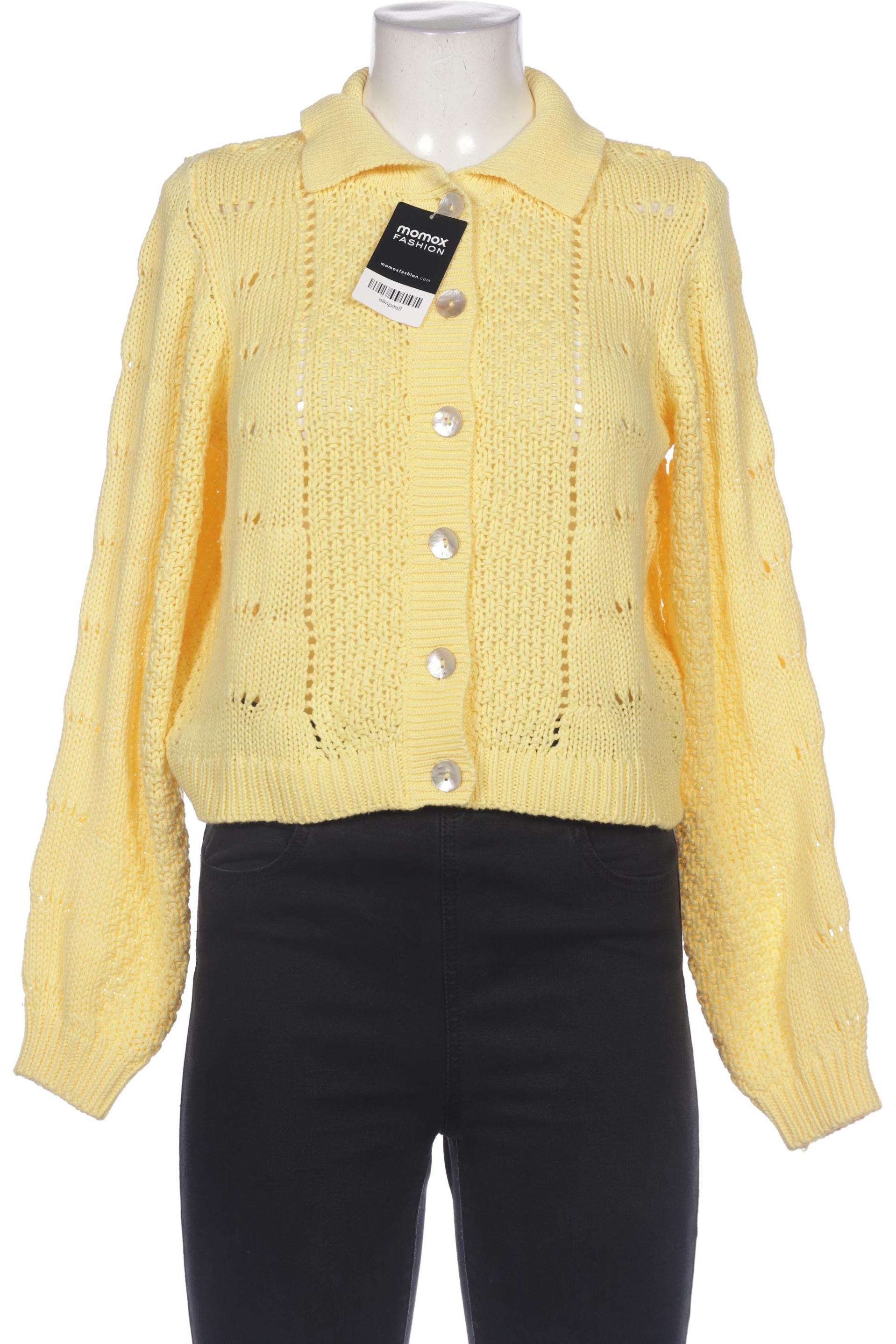 

pieces Damen Strickjacke, gelb, Gr. 42