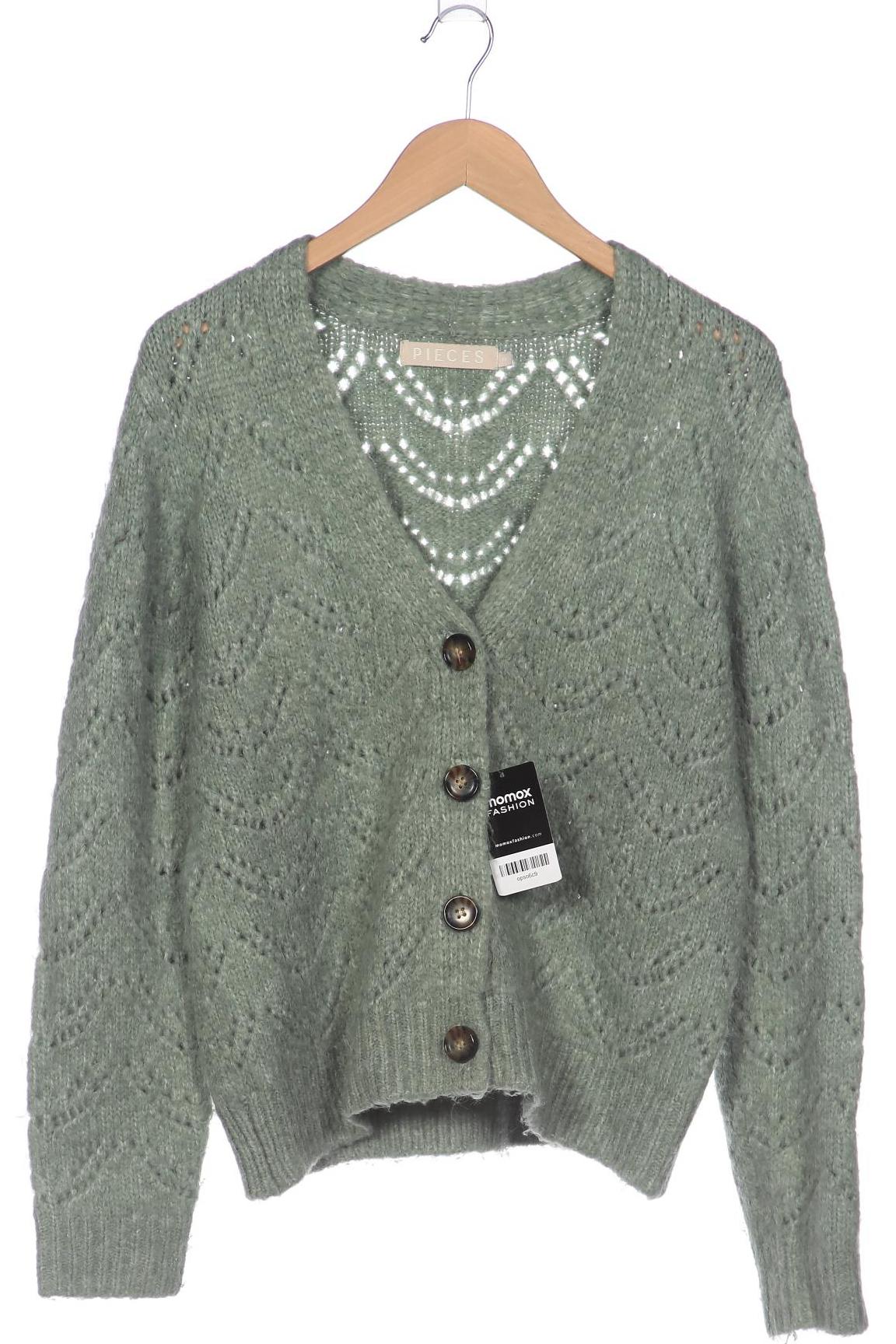 

pieces Damen Strickjacke, grün, Gr. 38