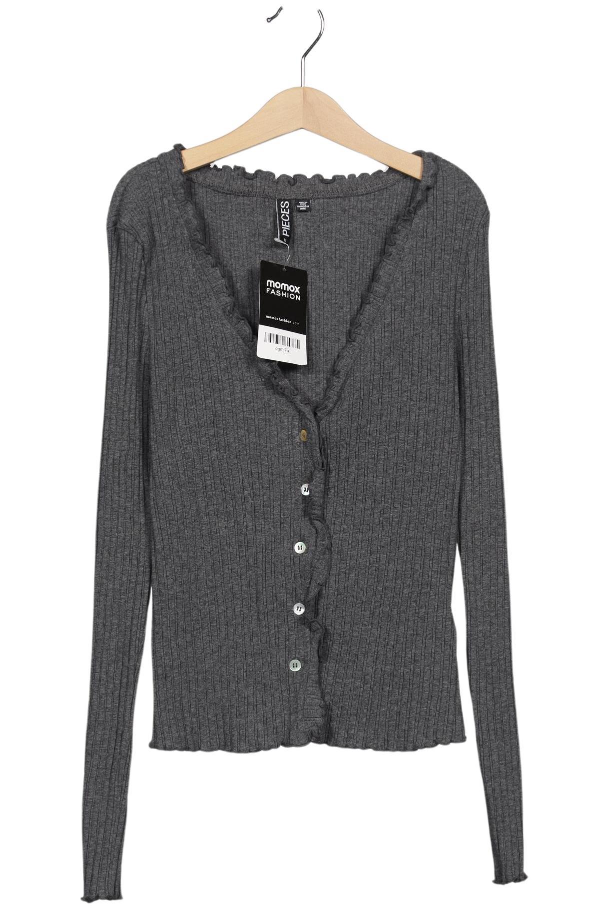 

pieces Damen Strickjacke, grau, Gr. 38