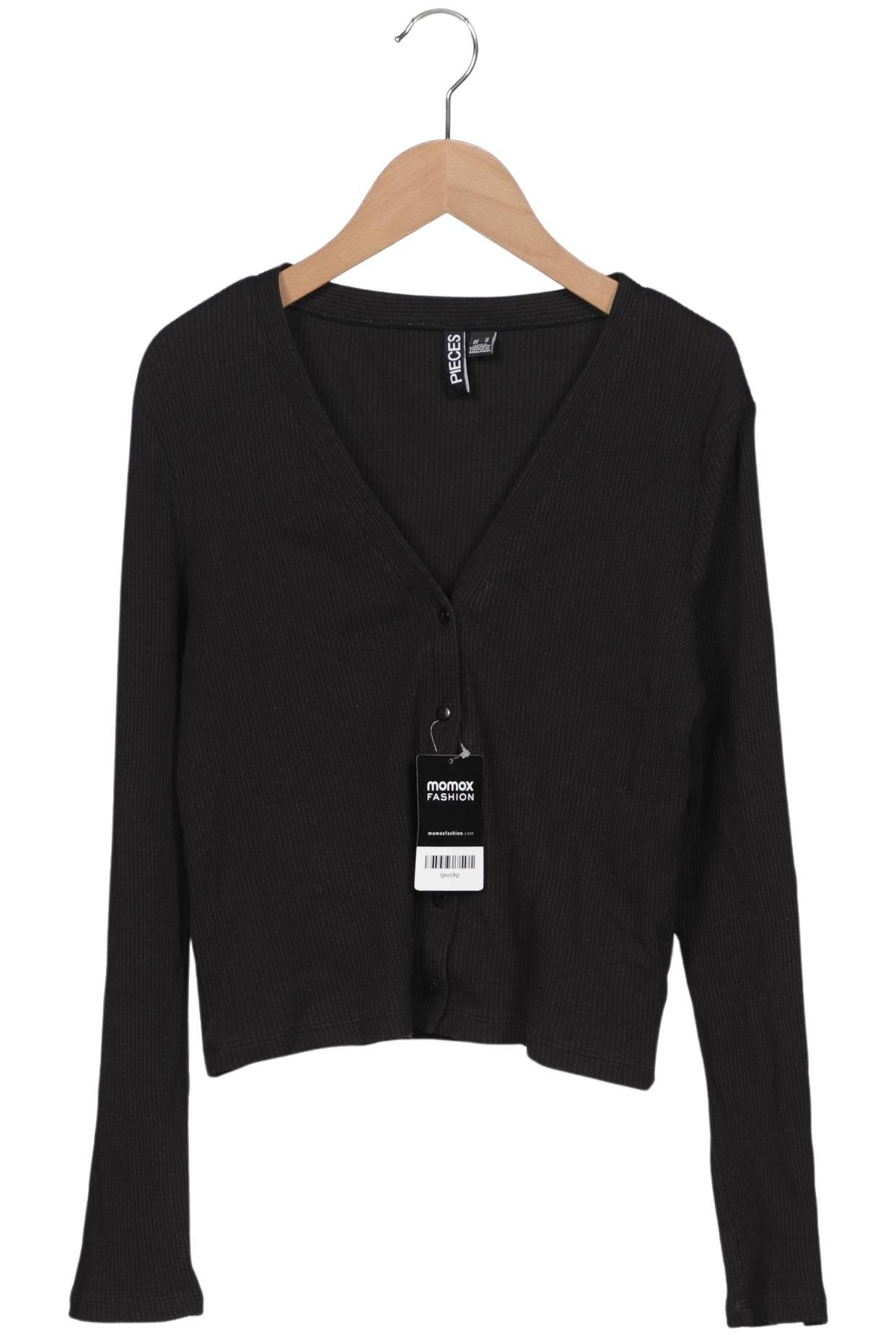 

pieces Damen Strickjacke, schwarz, Gr. 38