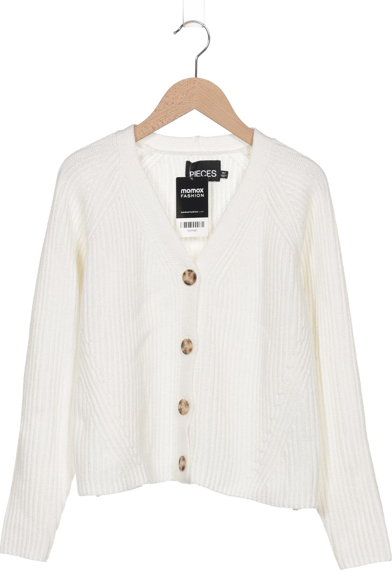 

pieces Damen Strickjacke, weiß, Gr. 34