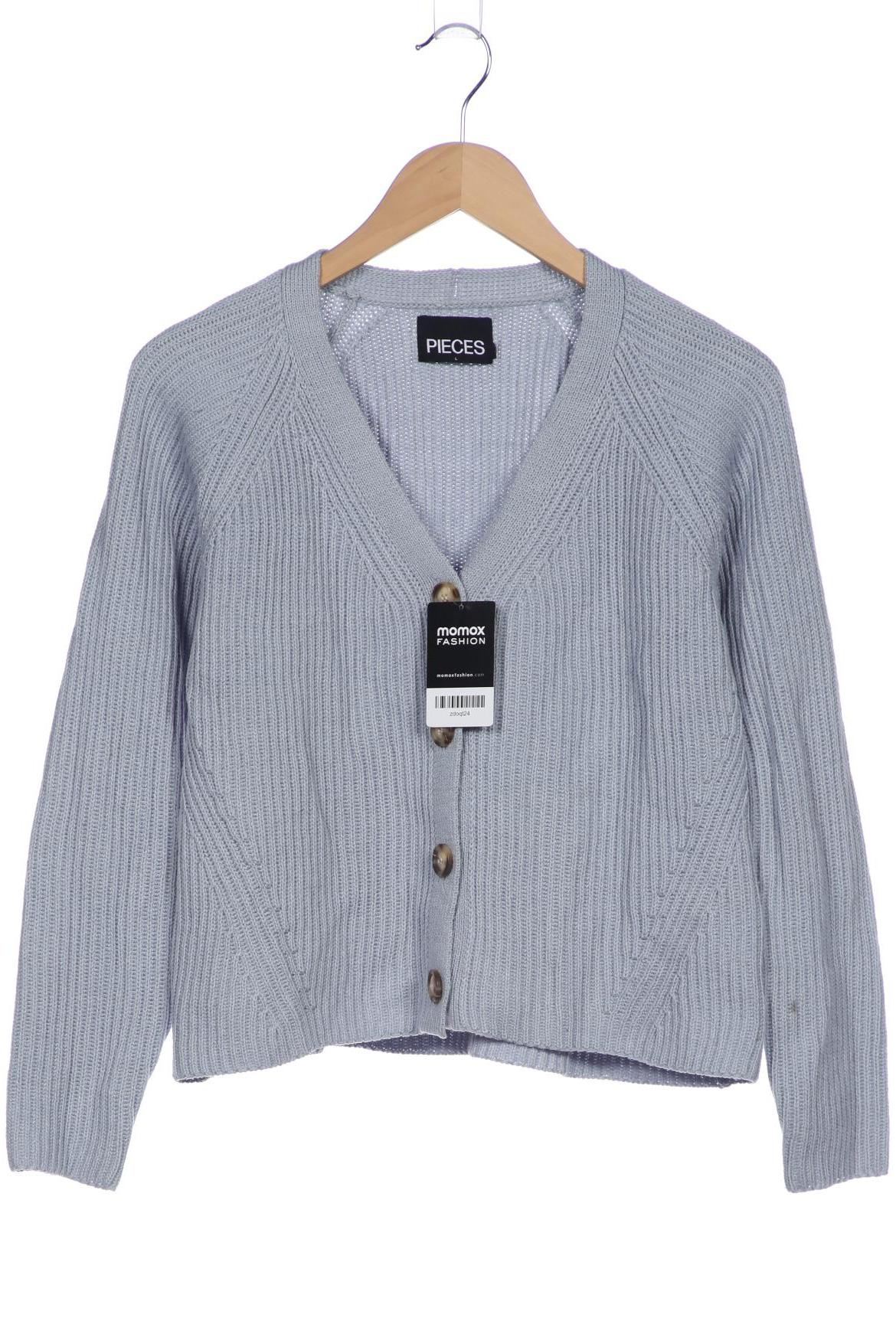 

pieces Damen Strickjacke, hellblau, Gr. 42