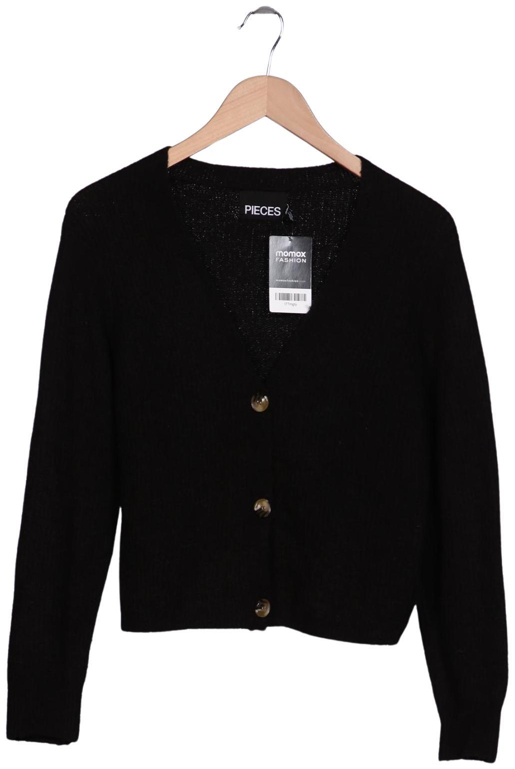 

pieces Damen Strickjacke, schwarz, Gr. 36