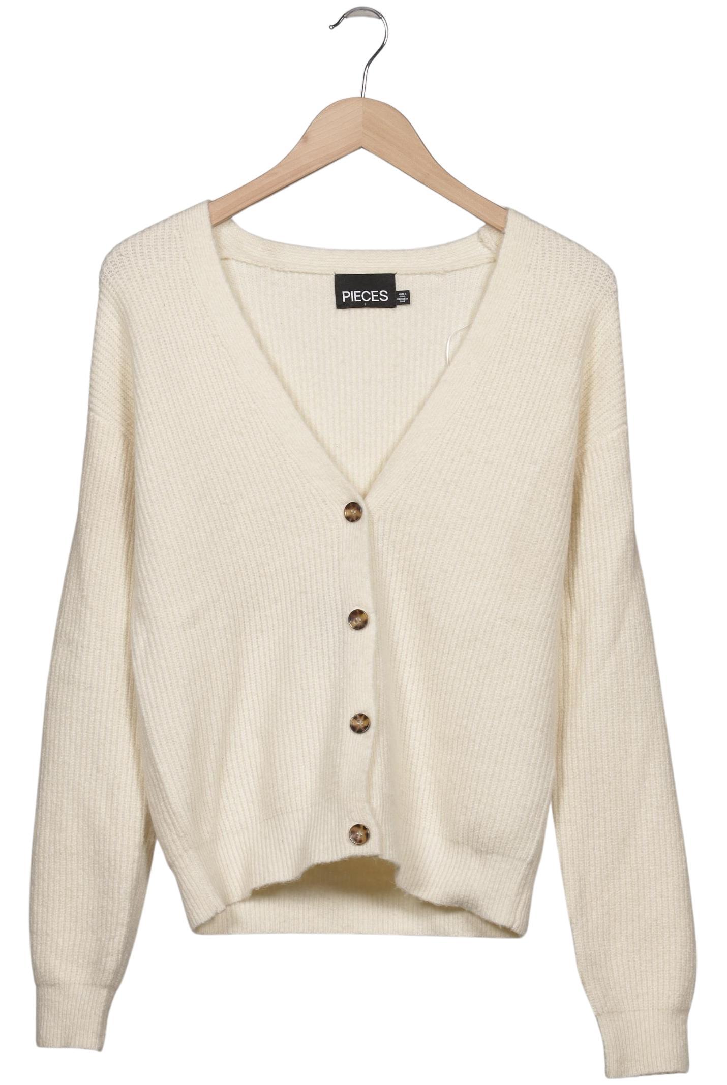 

pieces Damen Strickjacke, cremeweiß, Gr. 36