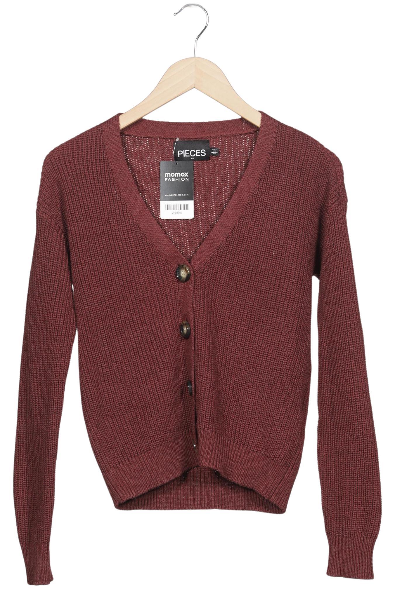 

pieces Damen Strickjacke, bordeaux, Gr. 34