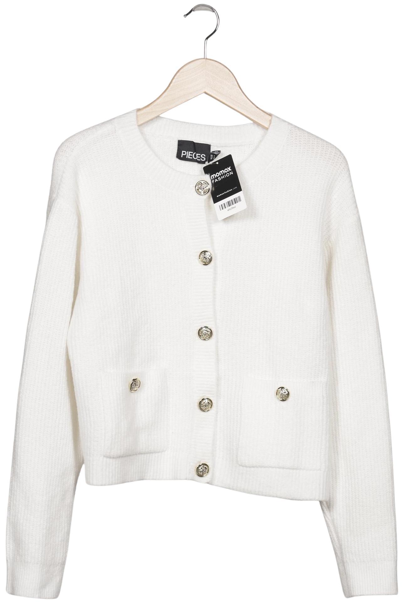 

pieces Damen Strickjacke, weiß, Gr. 38