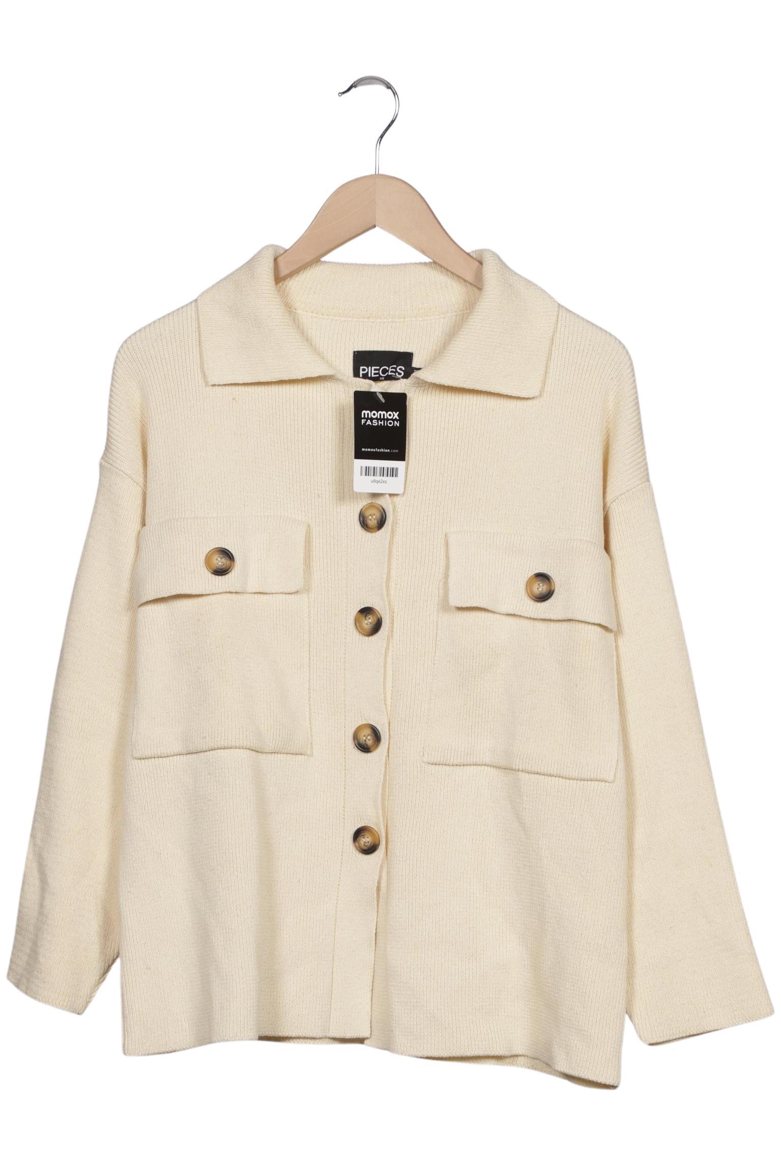 

pieces Damen Strickjacke, cremeweiß, Gr. 34