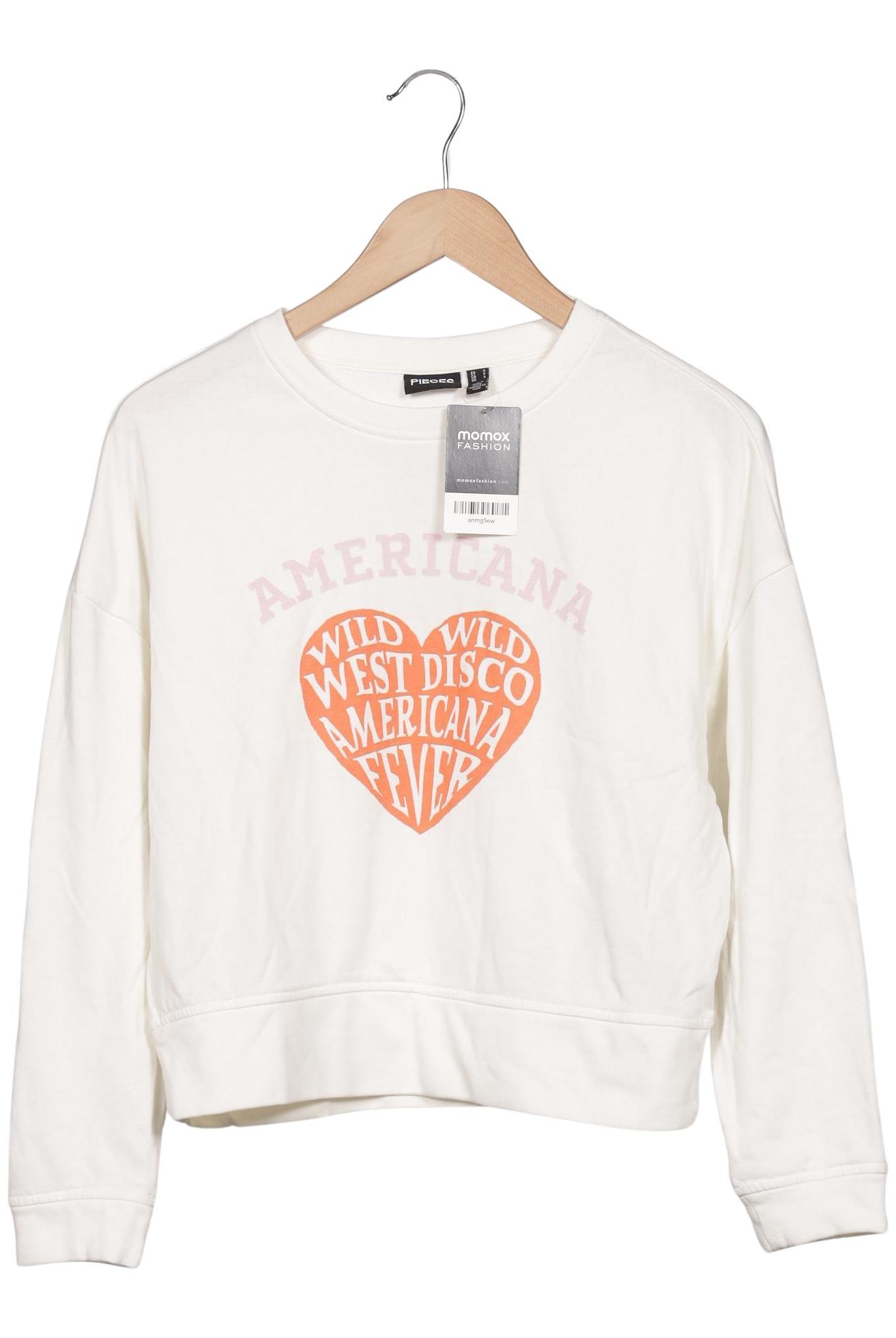 

pieces Damen Sweatshirt, weiß, Gr. 36