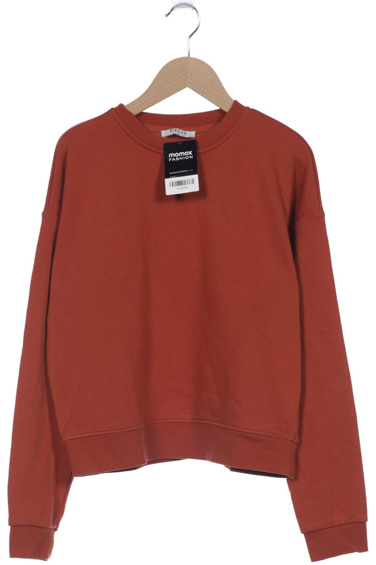 

pieces Damen Sweatshirt, orange, Gr. 34