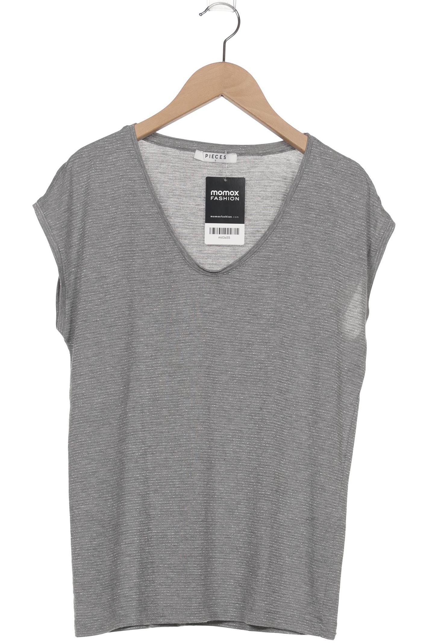

pieces Damen T-Shirt, grau, Gr. 36