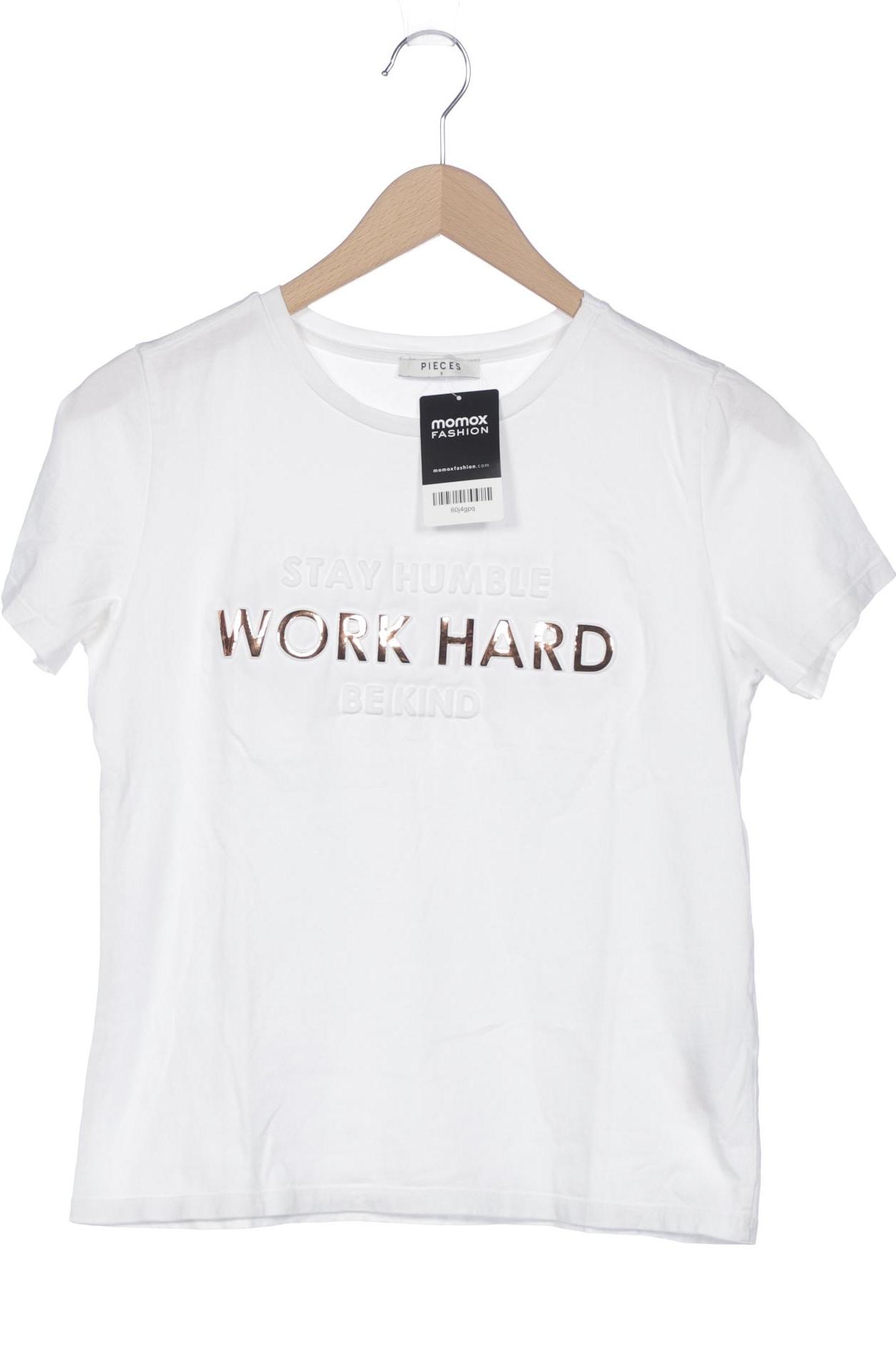 

pieces Damen T-Shirt, weiß, Gr. 36