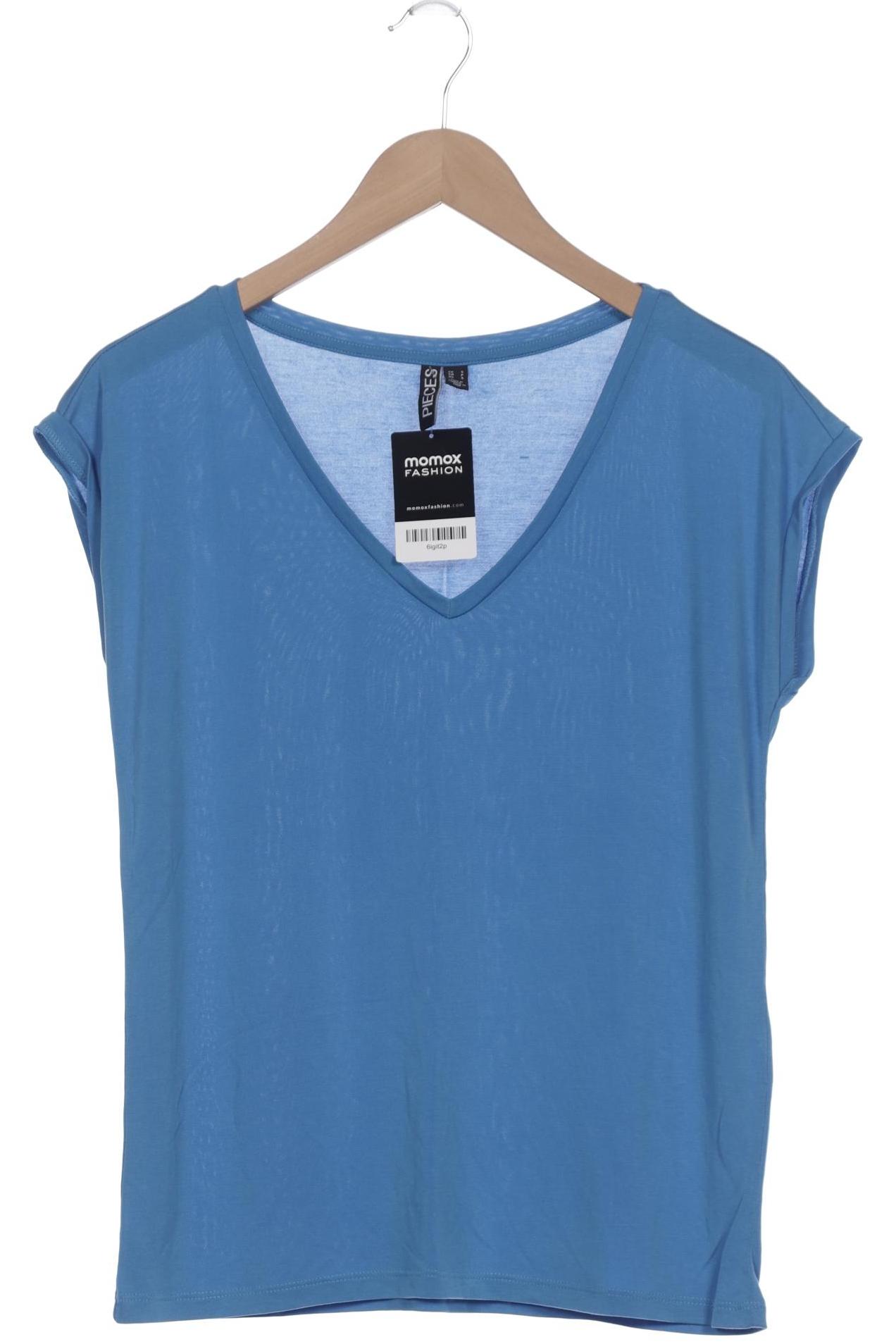 

pieces Damen T-Shirt, blau, Gr. 36