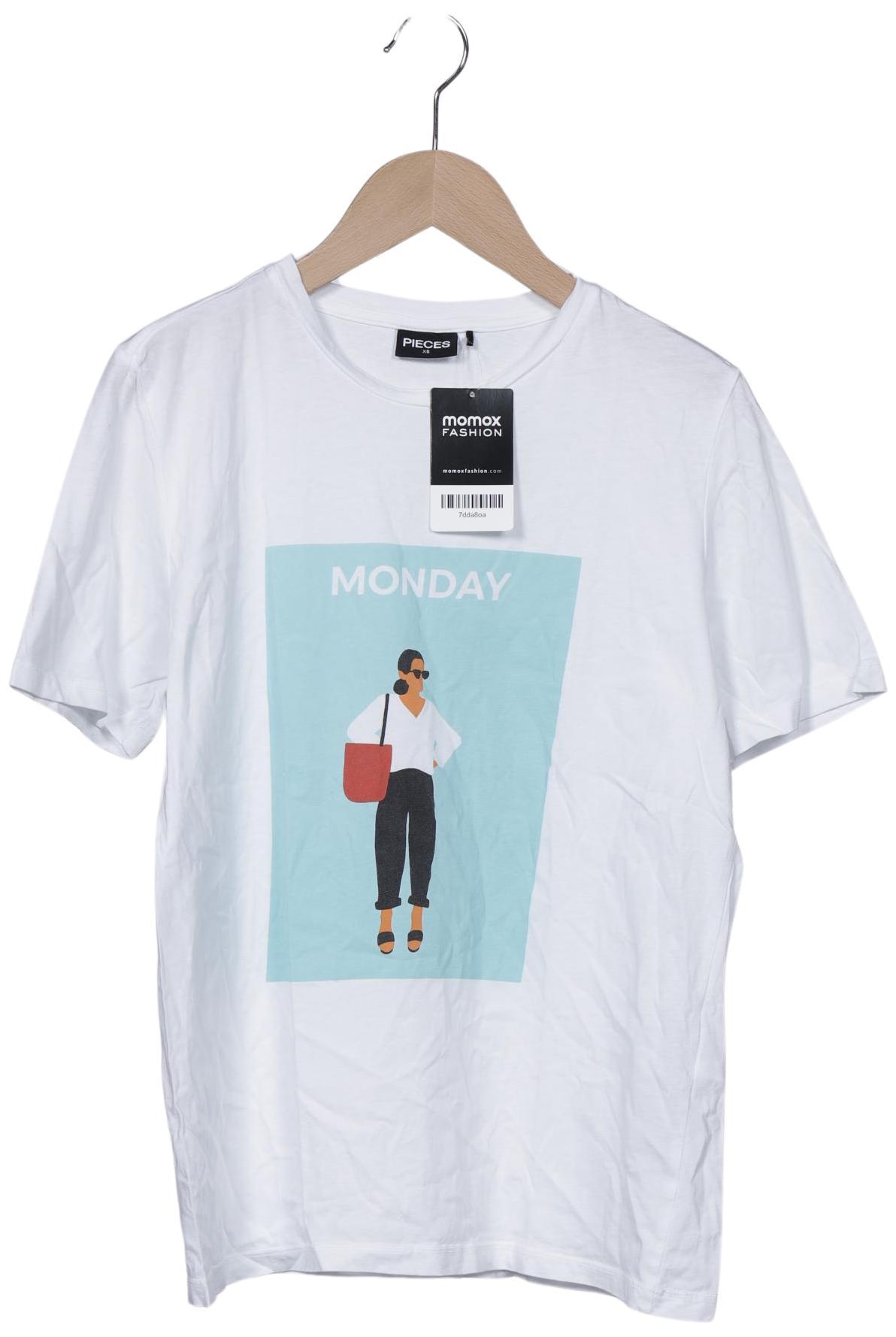 

pieces Damen T-Shirt, weiß, Gr. 34