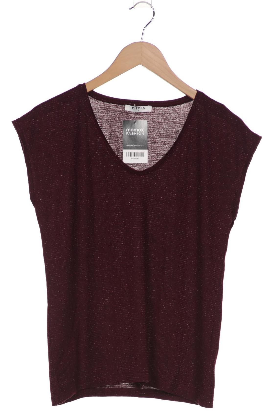 

pieces Damen T-Shirt, bordeaux, Gr. 36