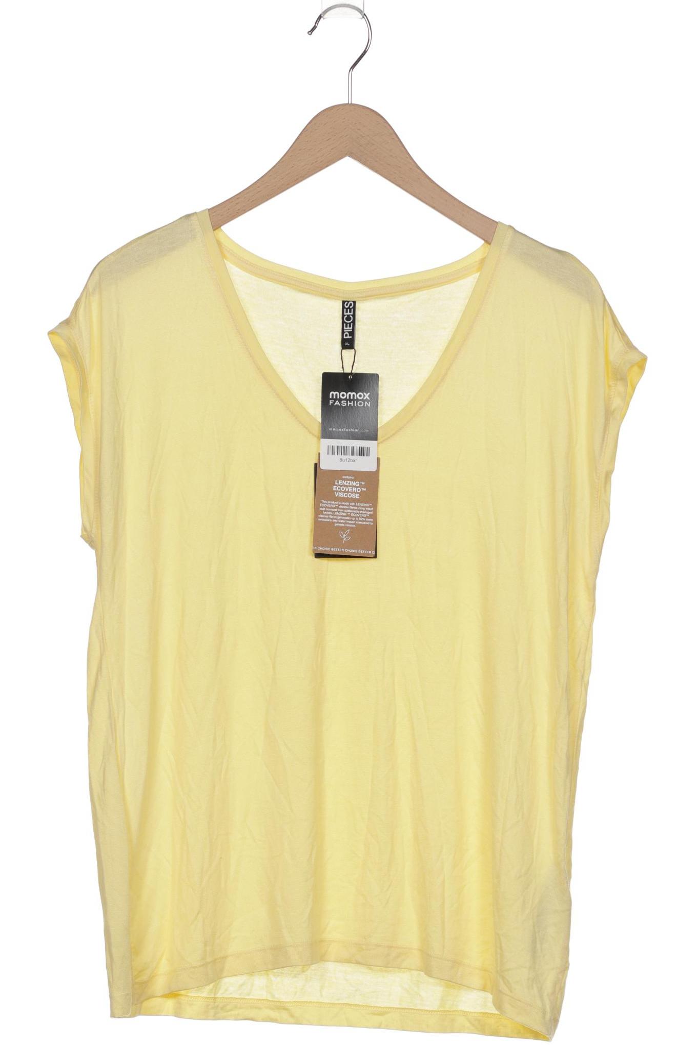 

pieces Damen T-Shirt, gelb, Gr. 44