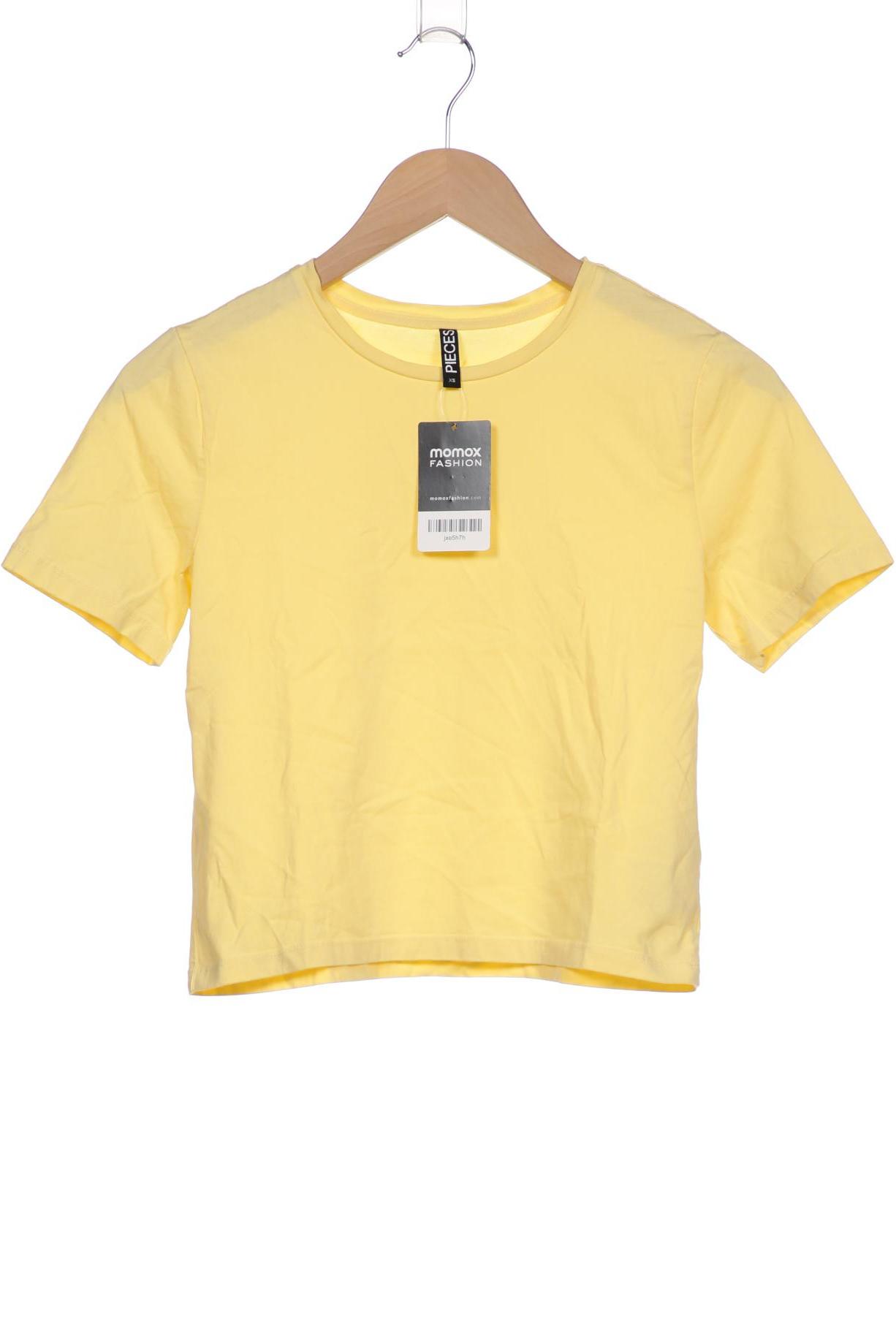 

pieces Damen T-Shirt, gelb, Gr. 34