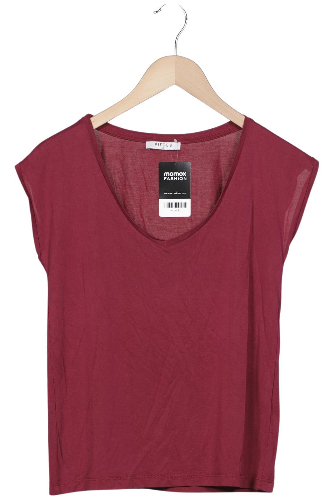 

pieces Damen T-Shirt, bordeaux, Gr. 34
