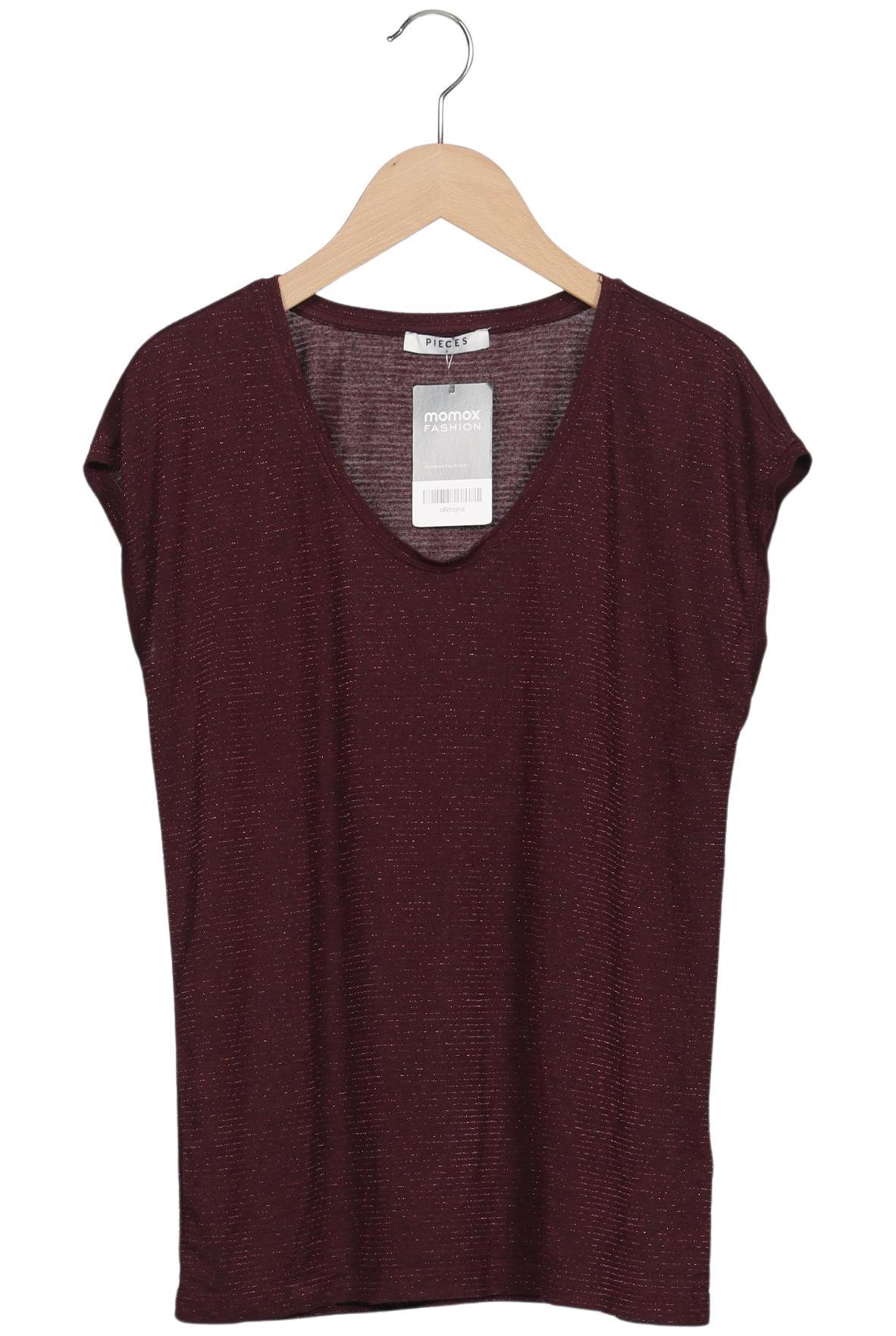 Thumbnail - pieces Damen T-Shirt, bordeaux, Gr. 36