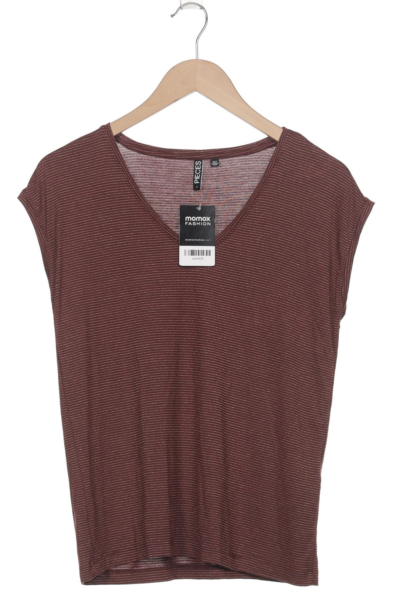 

pieces Damen T-Shirt, bordeaux, Gr. 36