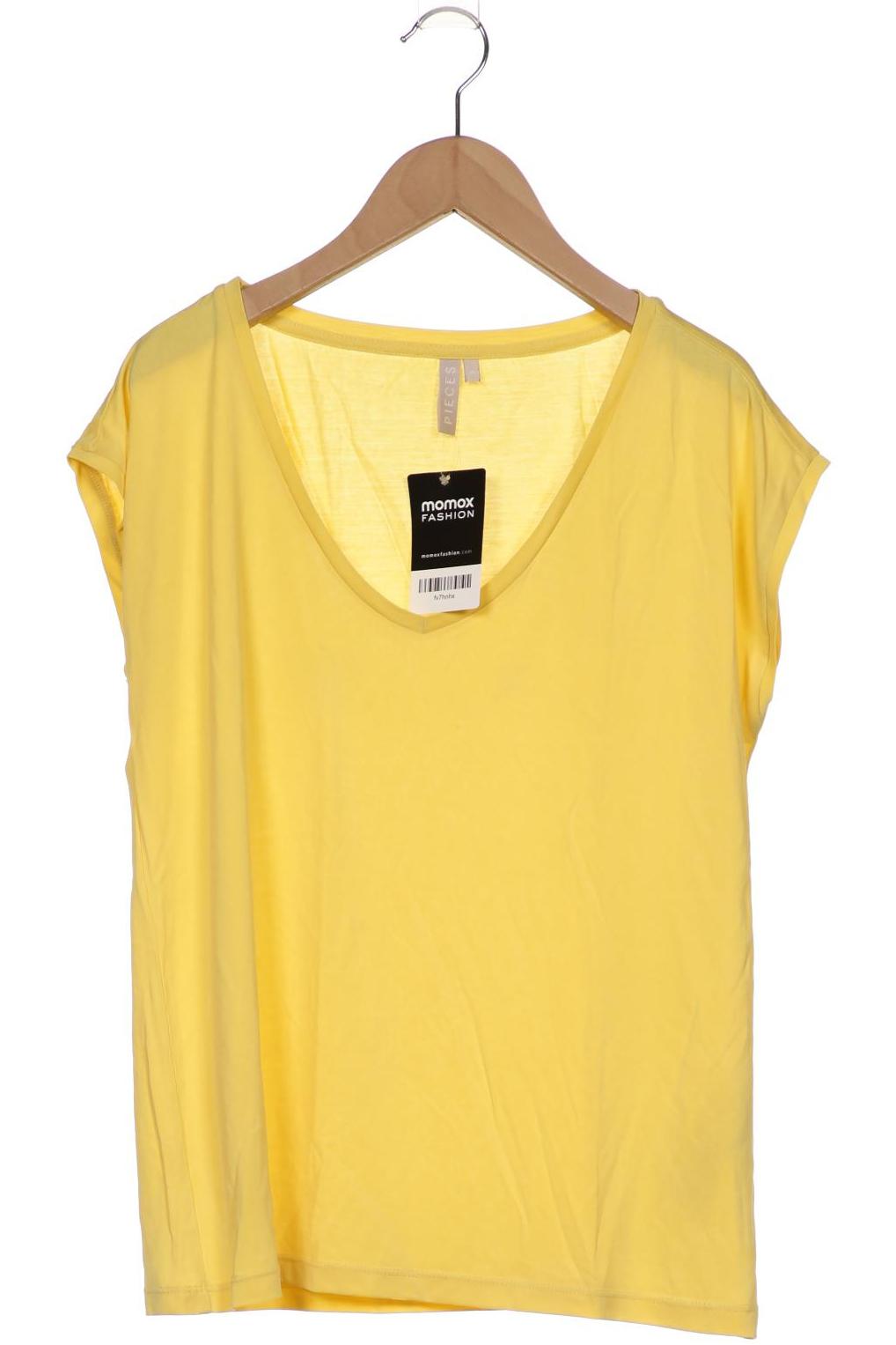 

pieces Damen T-Shirt, gelb, Gr. 38