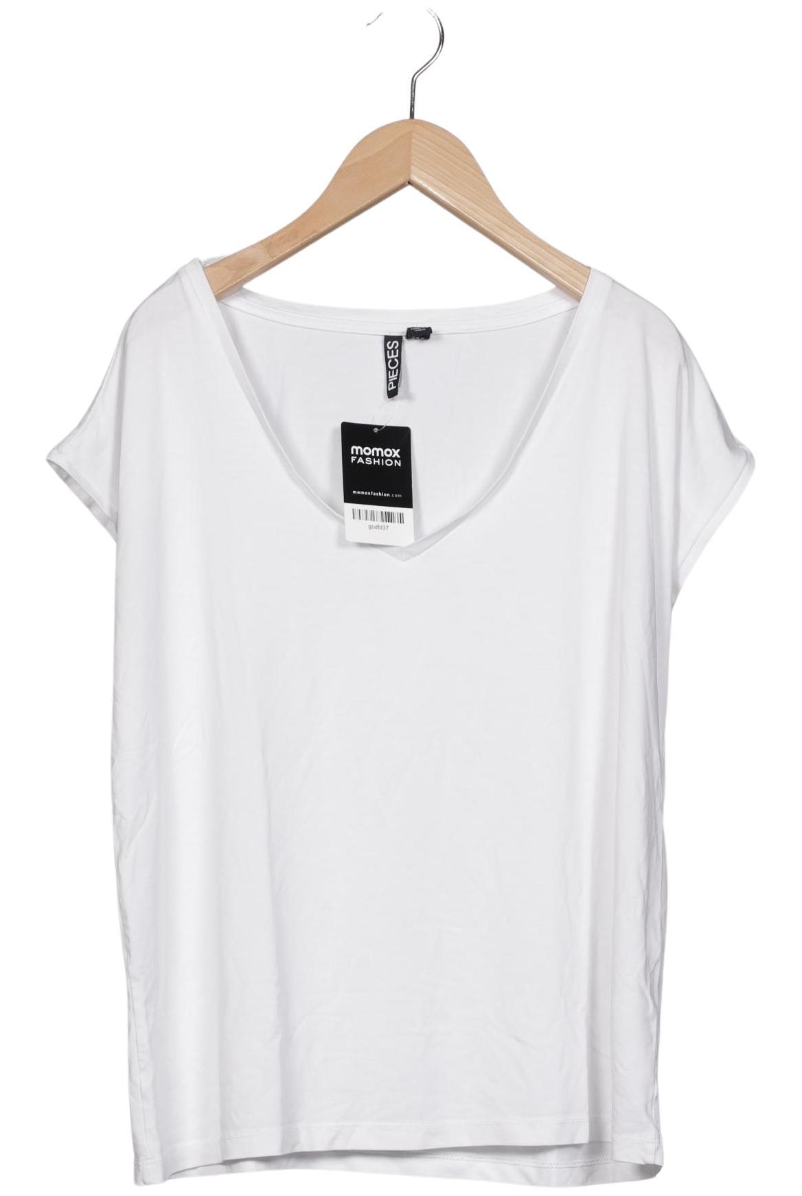 

pieces Damen T-Shirt, weiß, Gr. 36