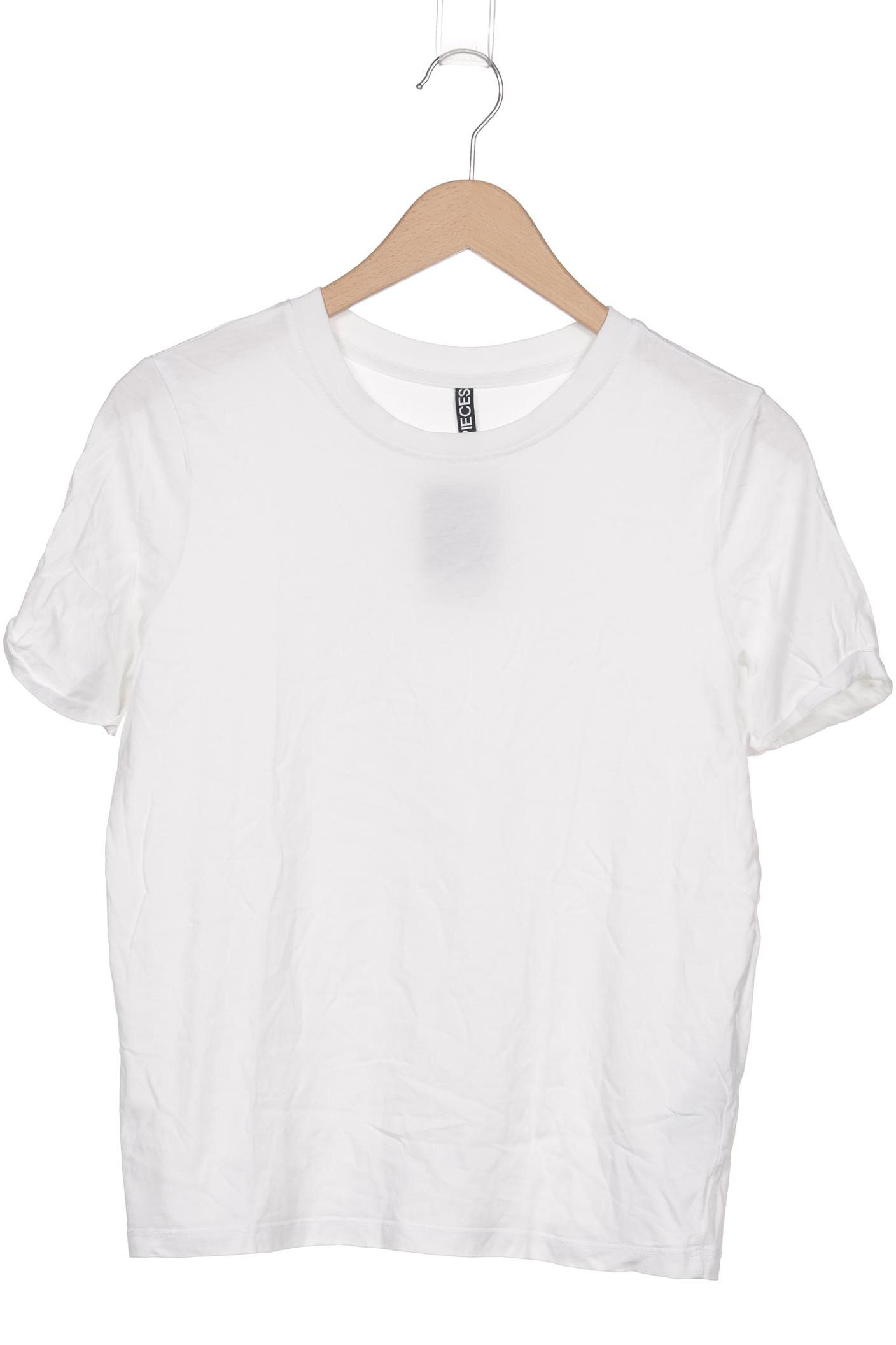 

pieces Damen T-Shirt, weiß, Gr. 36