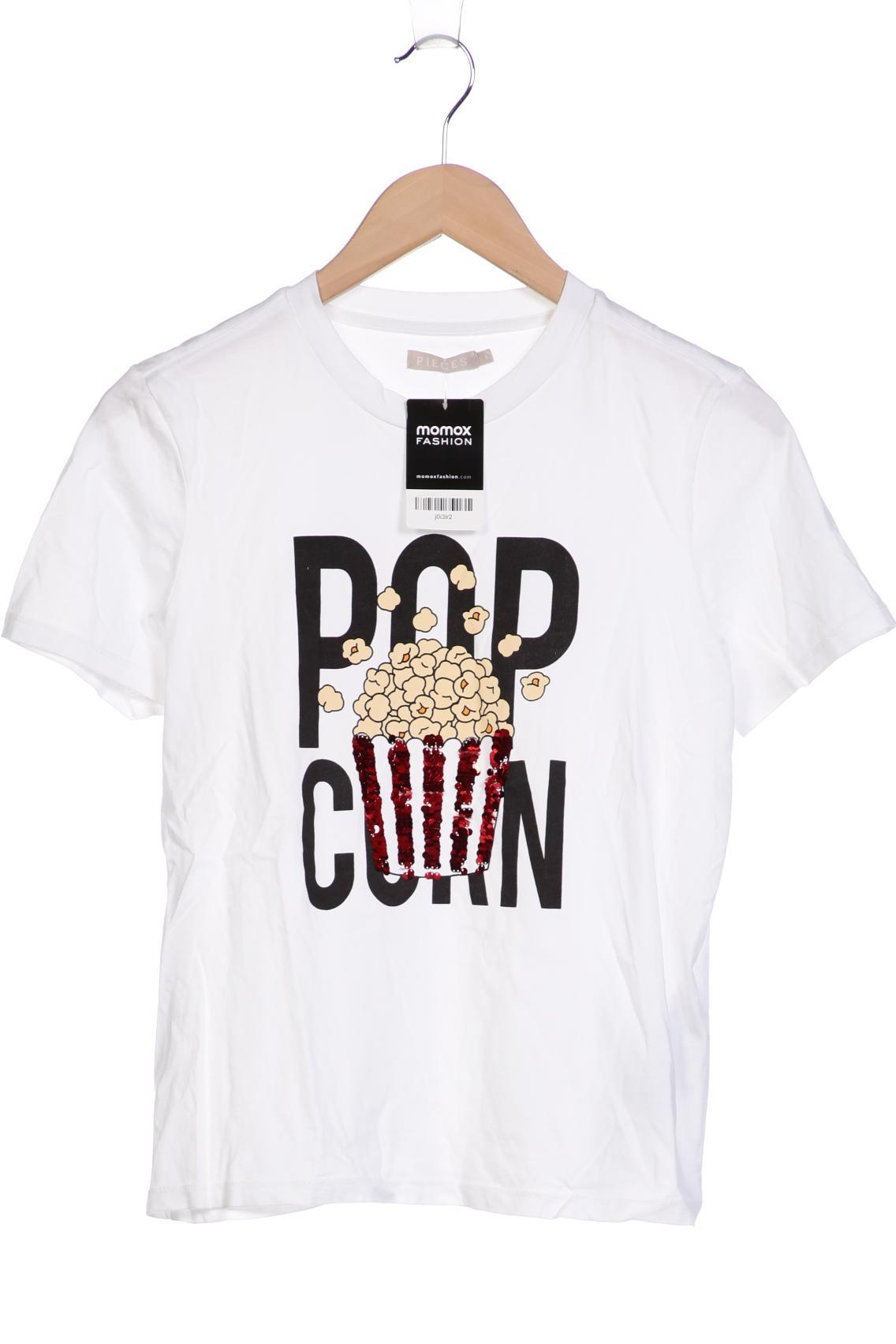 

pieces Damen T-Shirt, weiß, Gr. 36