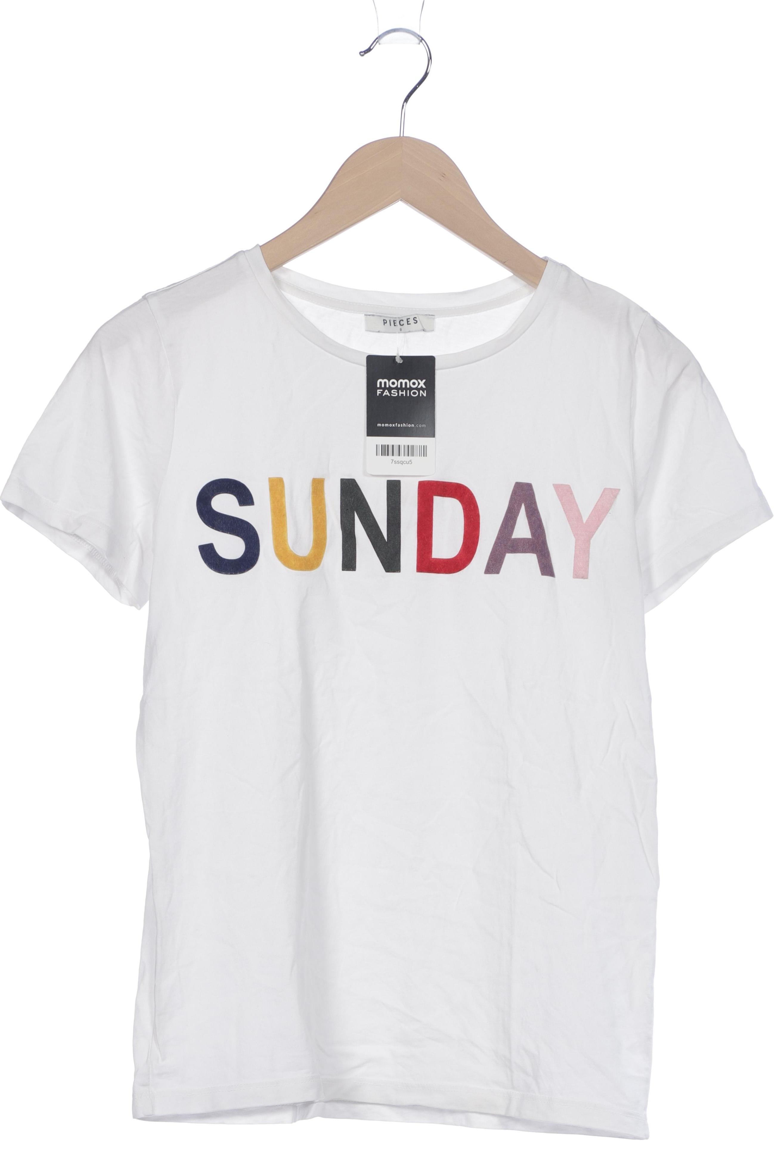 

pieces Damen T-Shirt, weiß, Gr. 36
