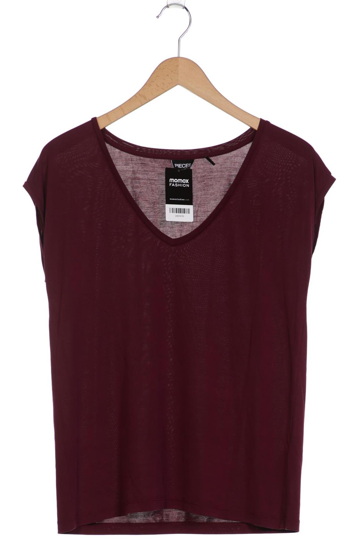 

pieces Damen T-Shirt, bordeaux, Gr. 42