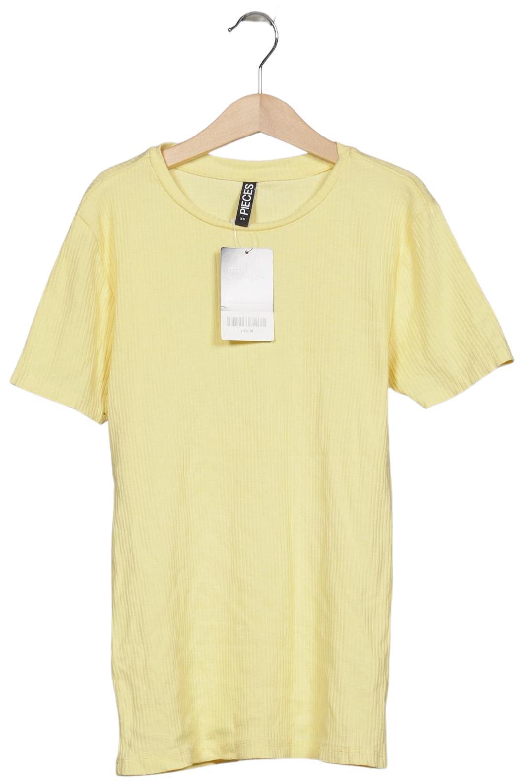 

pieces Damen T-Shirt, gelb, Gr. 34
