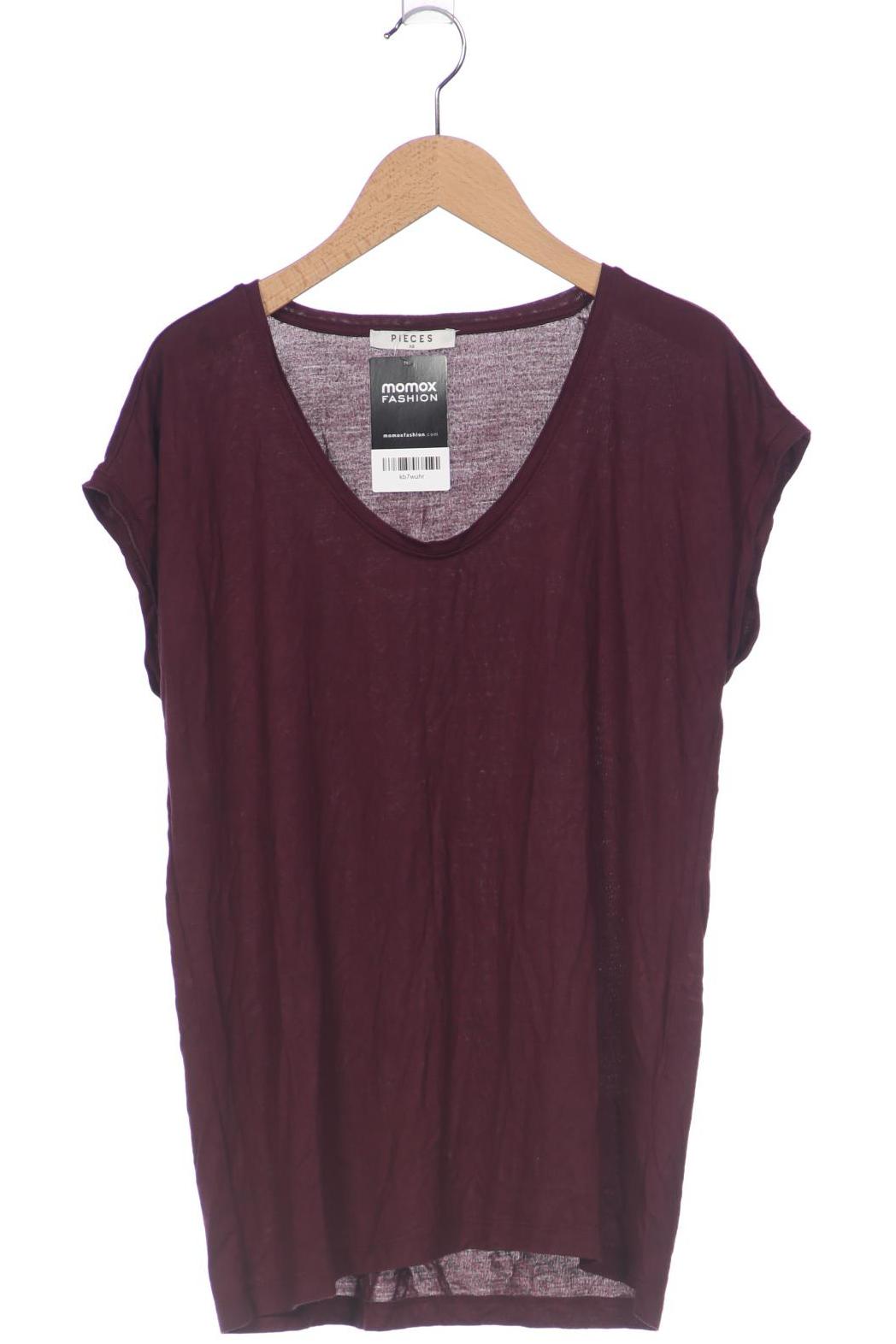 

pieces Damen T-Shirt, bordeaux, Gr. 34