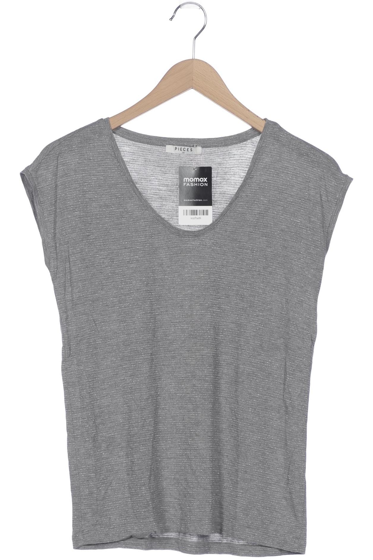 

pieces Damen T-Shirt, grau, Gr. 34