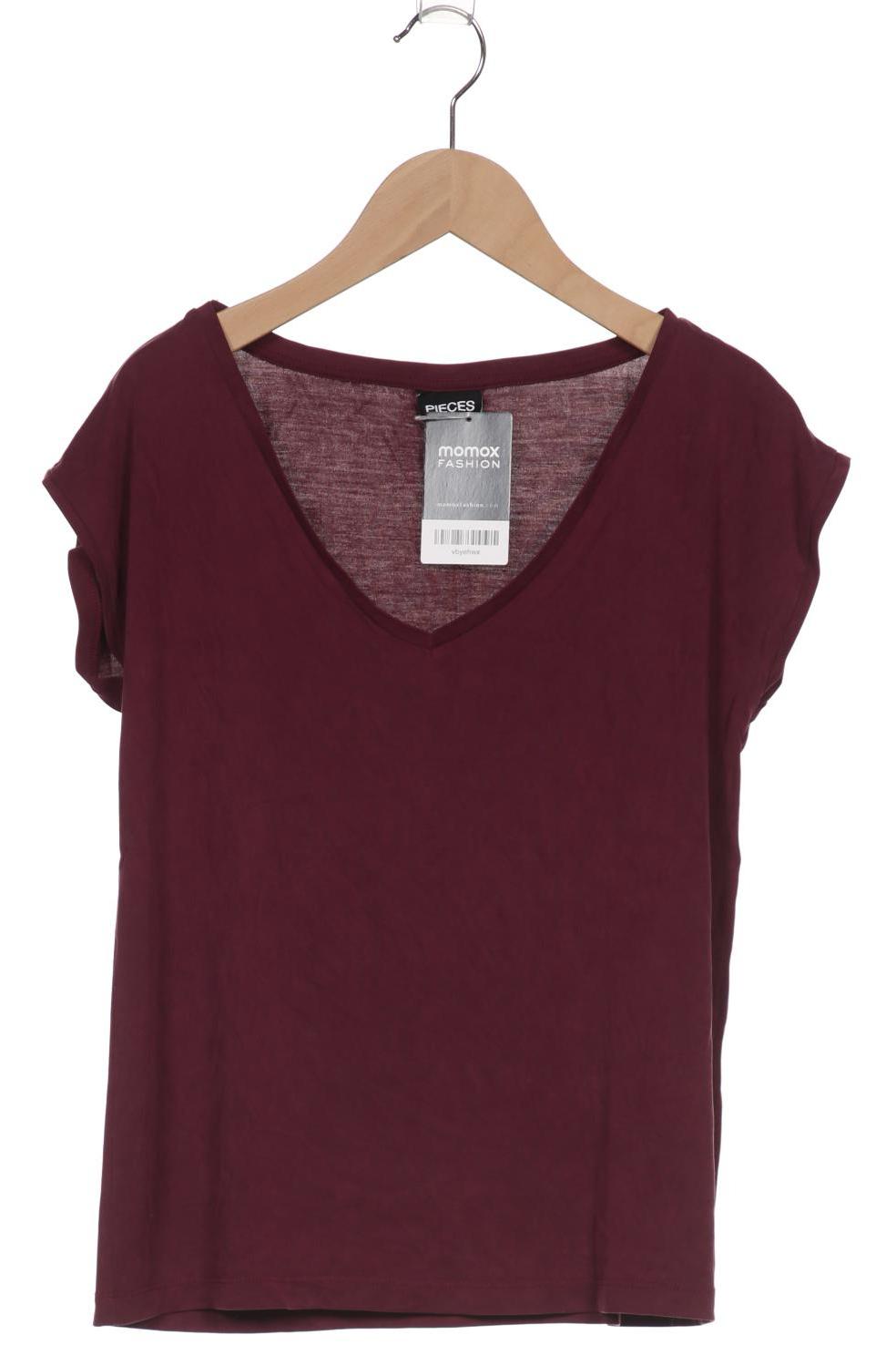 

pieces Damen T-Shirt, bordeaux, Gr. 34