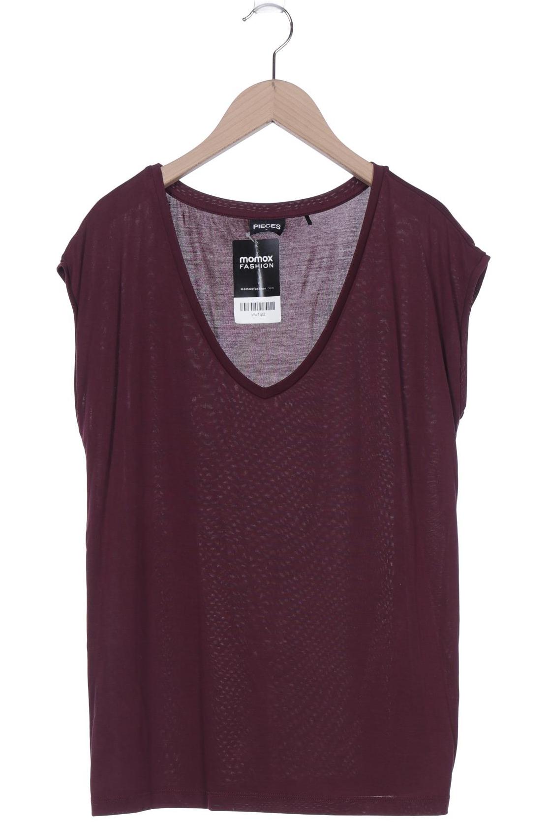 

pieces Damen T-Shirt, bordeaux, Gr. 42